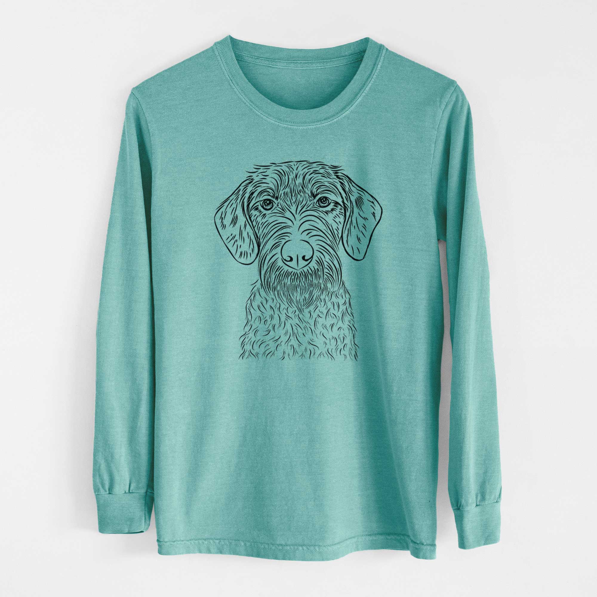 Bare Gus the German Wirehaired Pointer - Heavyweight 100% Cotton Long Sleeve