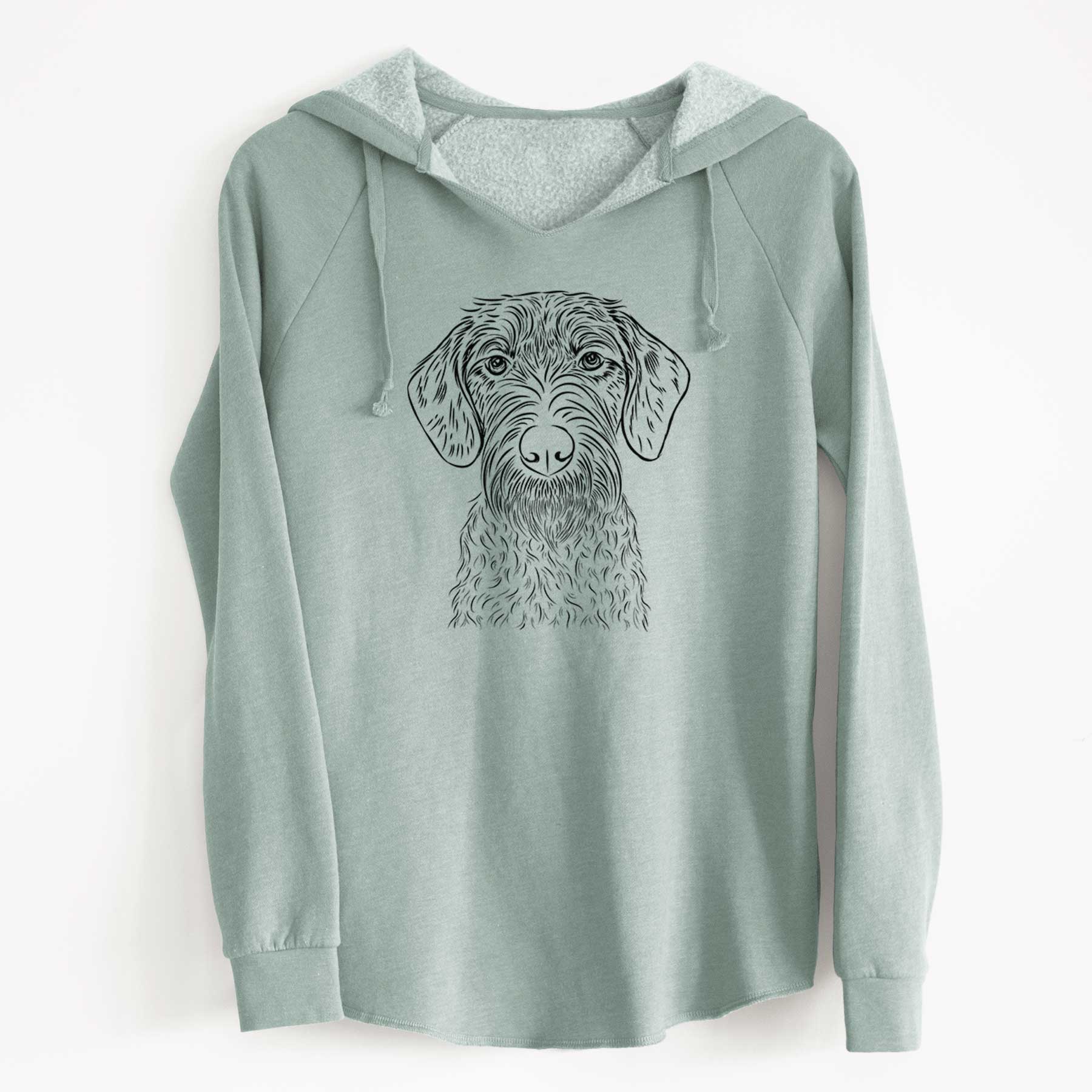 Bare Gus the German Wirehaired Pointer - Cali Wave Hooded Sweatshirt