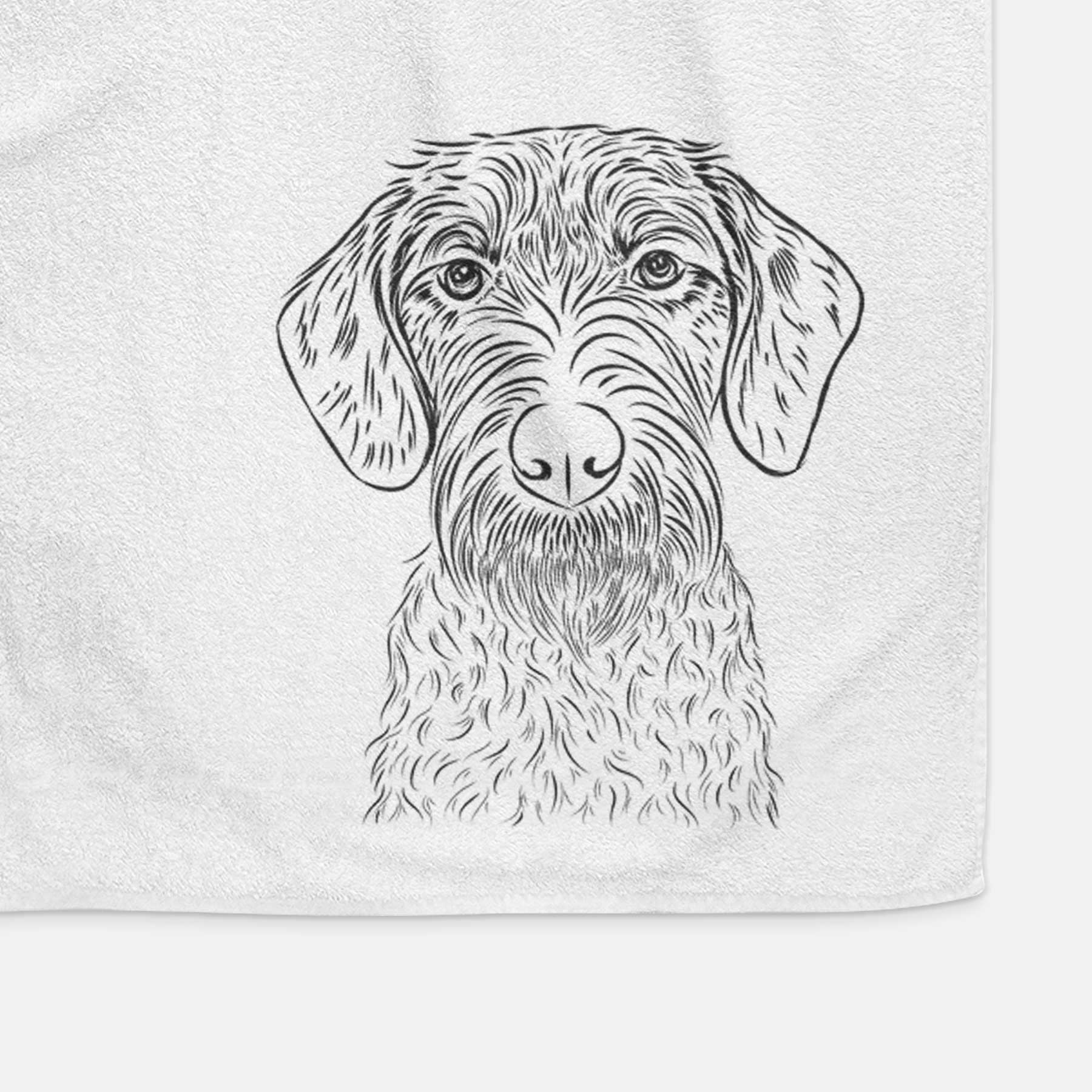 Gus the German Wirehaired Pointer Decorative Hand Towel