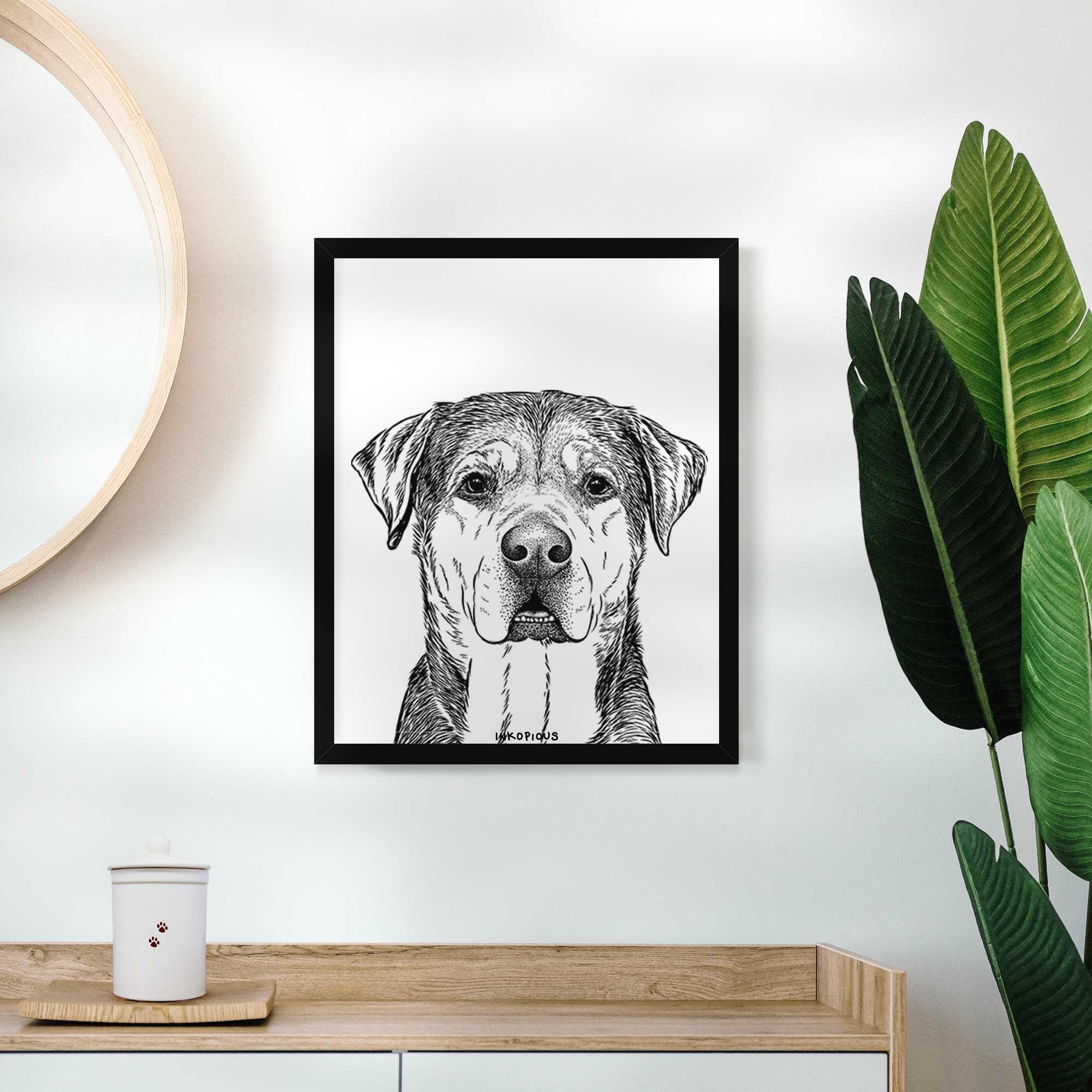 Gus the Rottweiler Mix Art Print