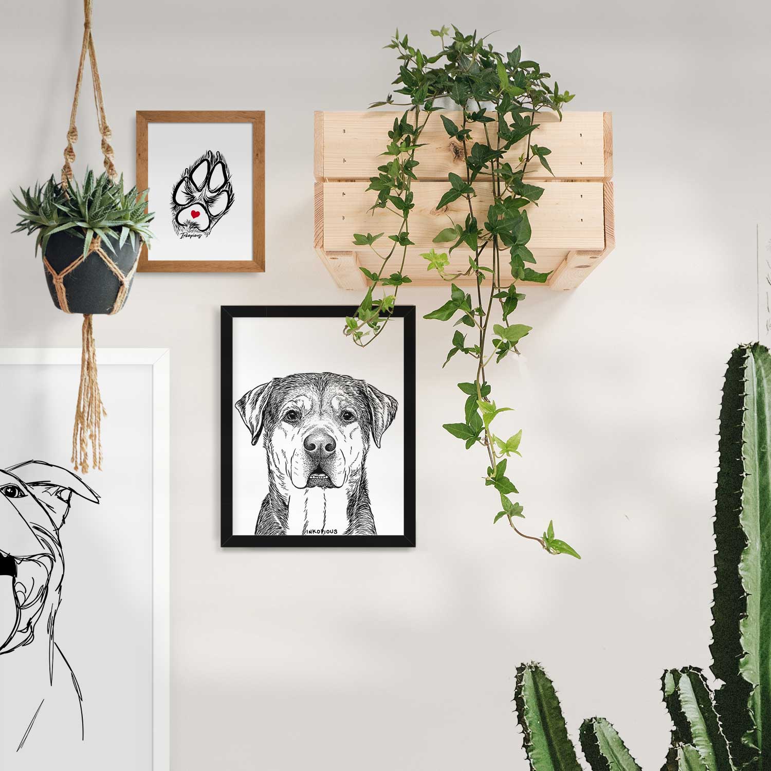 Gus the Rottweiler Mix Art Print