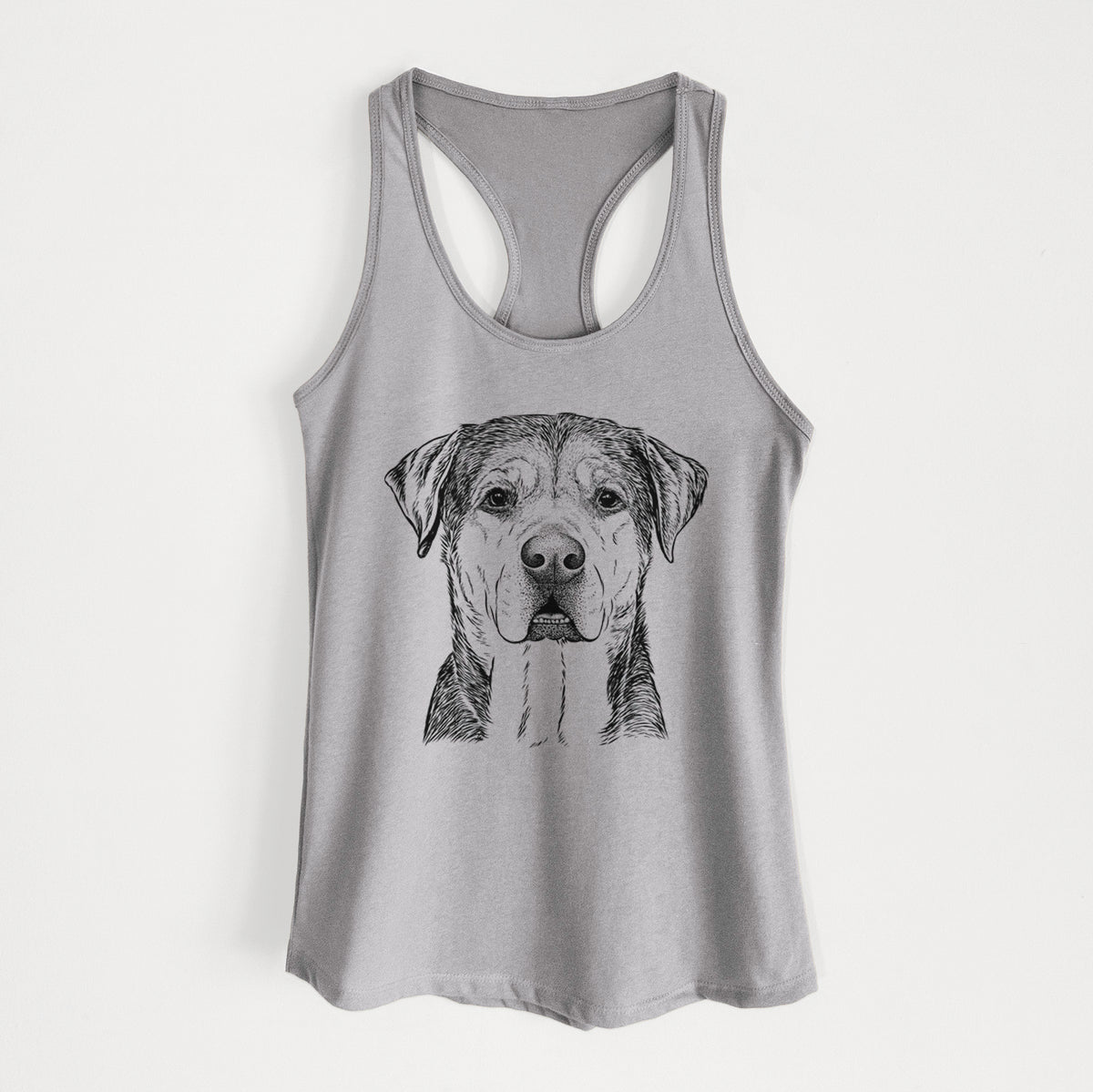 Gus the Rottweiler Mix - Women&#39;s Racerback Tanktop