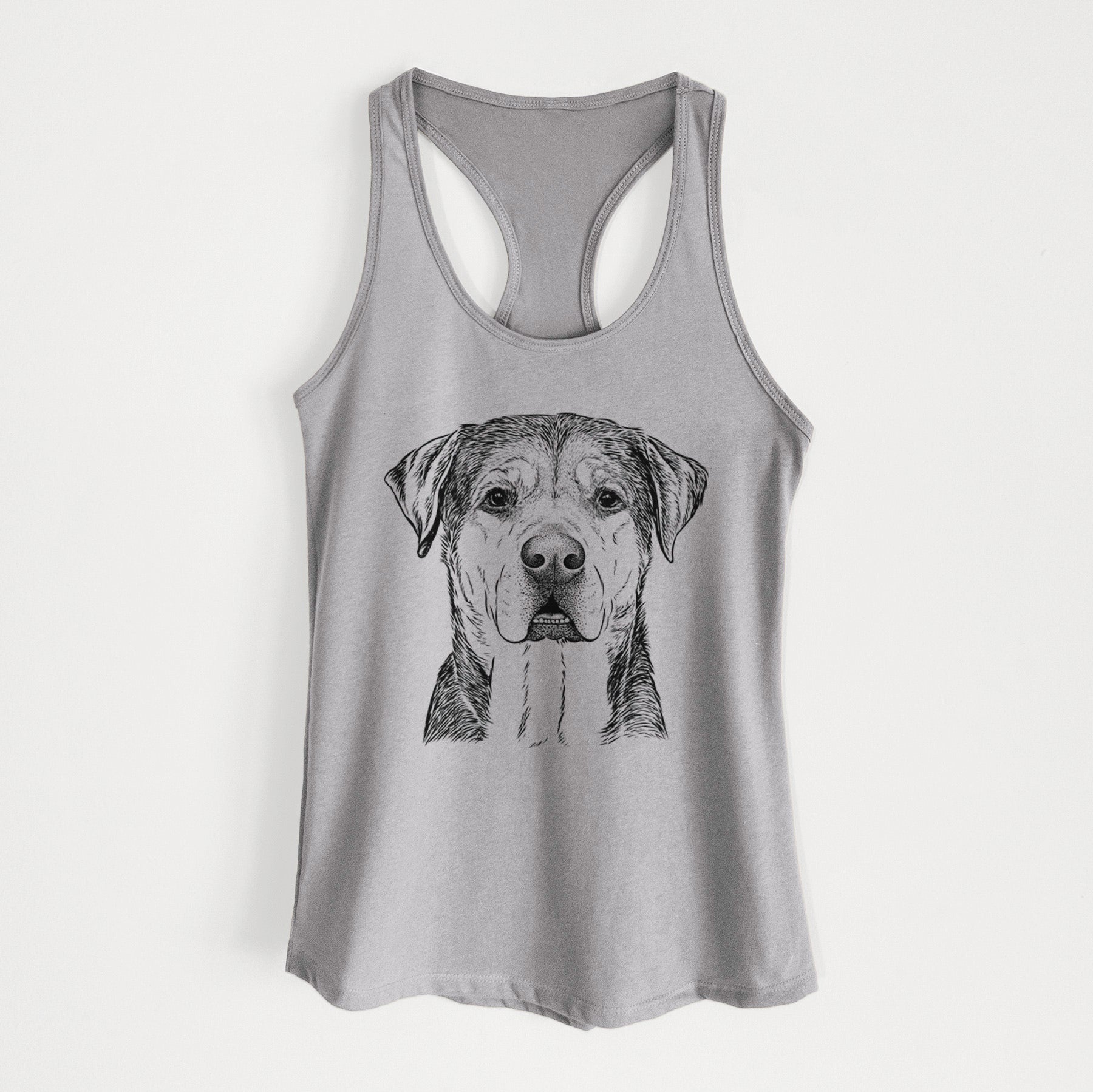 Gus the Rottweiler Mix - Women's Racerback Tanktop