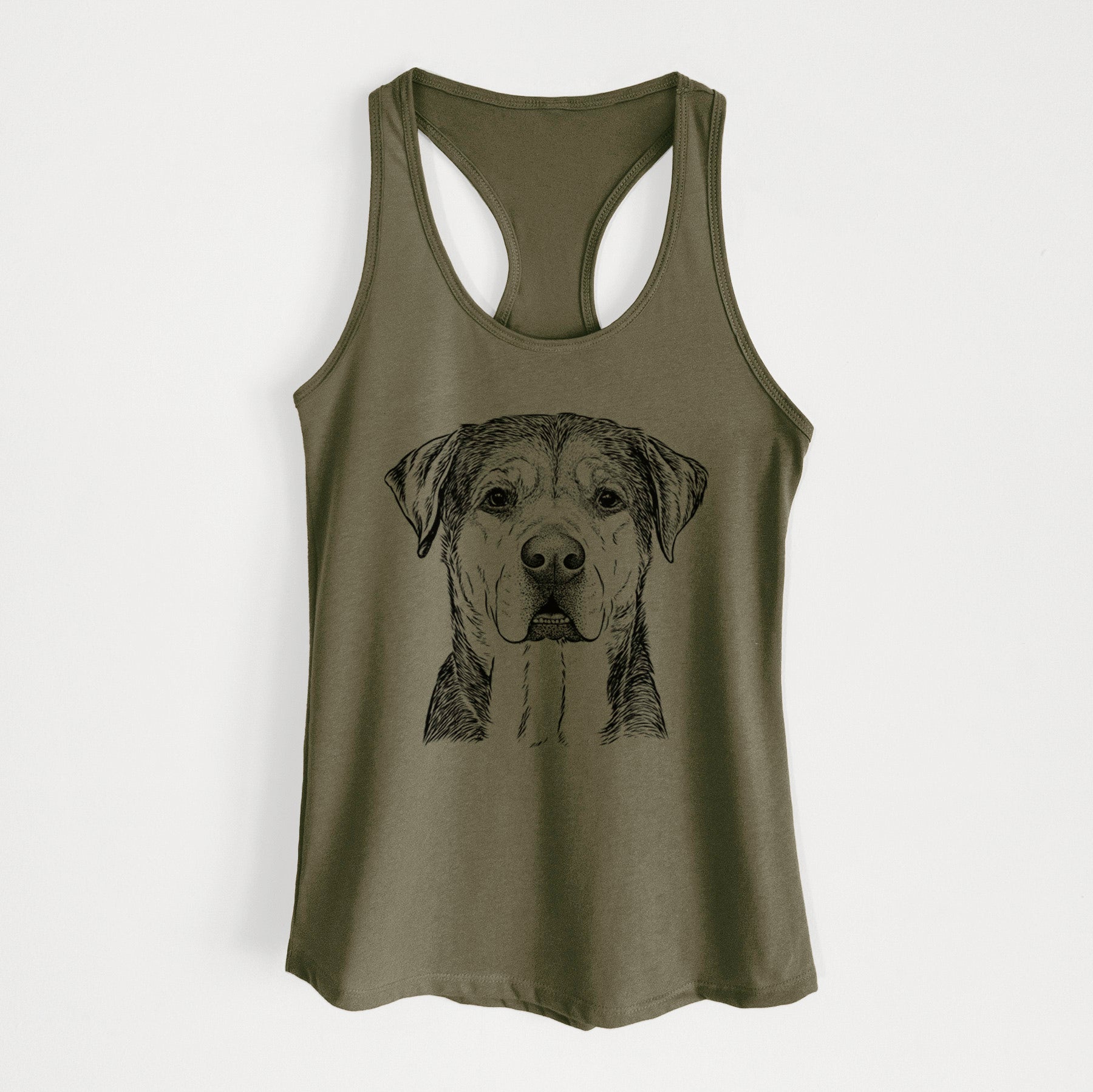 Gus the Rottweiler Mix - Women's Racerback Tanktop