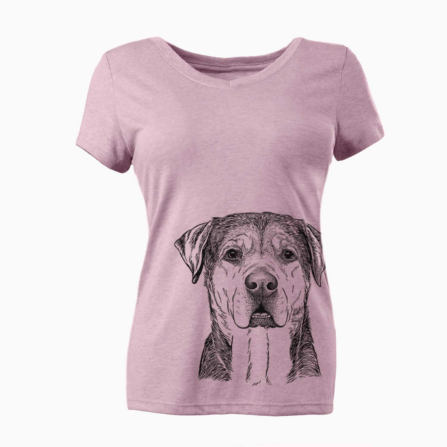 Bare Gus the Rottweiler Mix - Women's V-neck Shirt