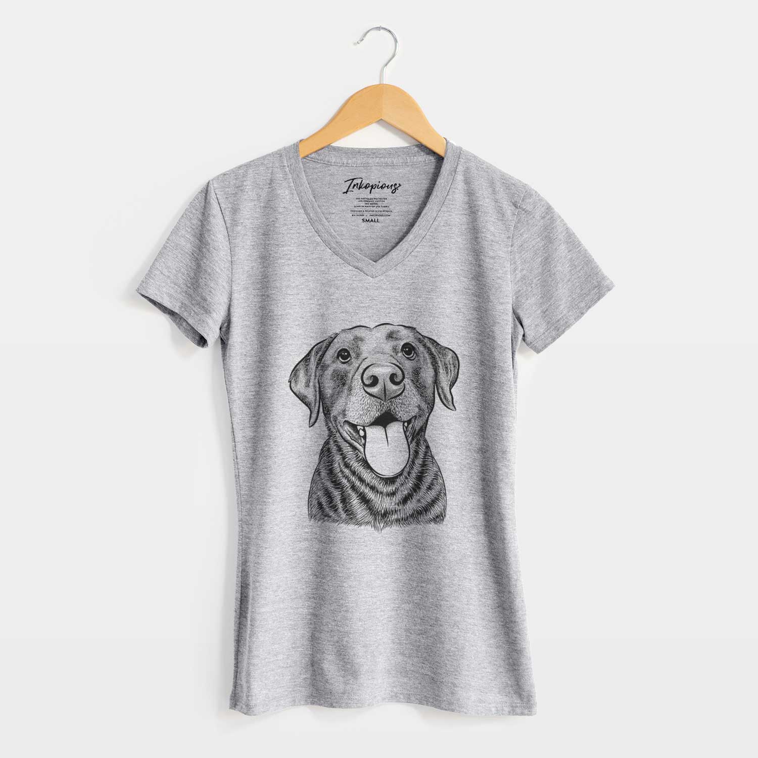 Bare Gwen the Labrador Retriever - Women's V-neck Shirt