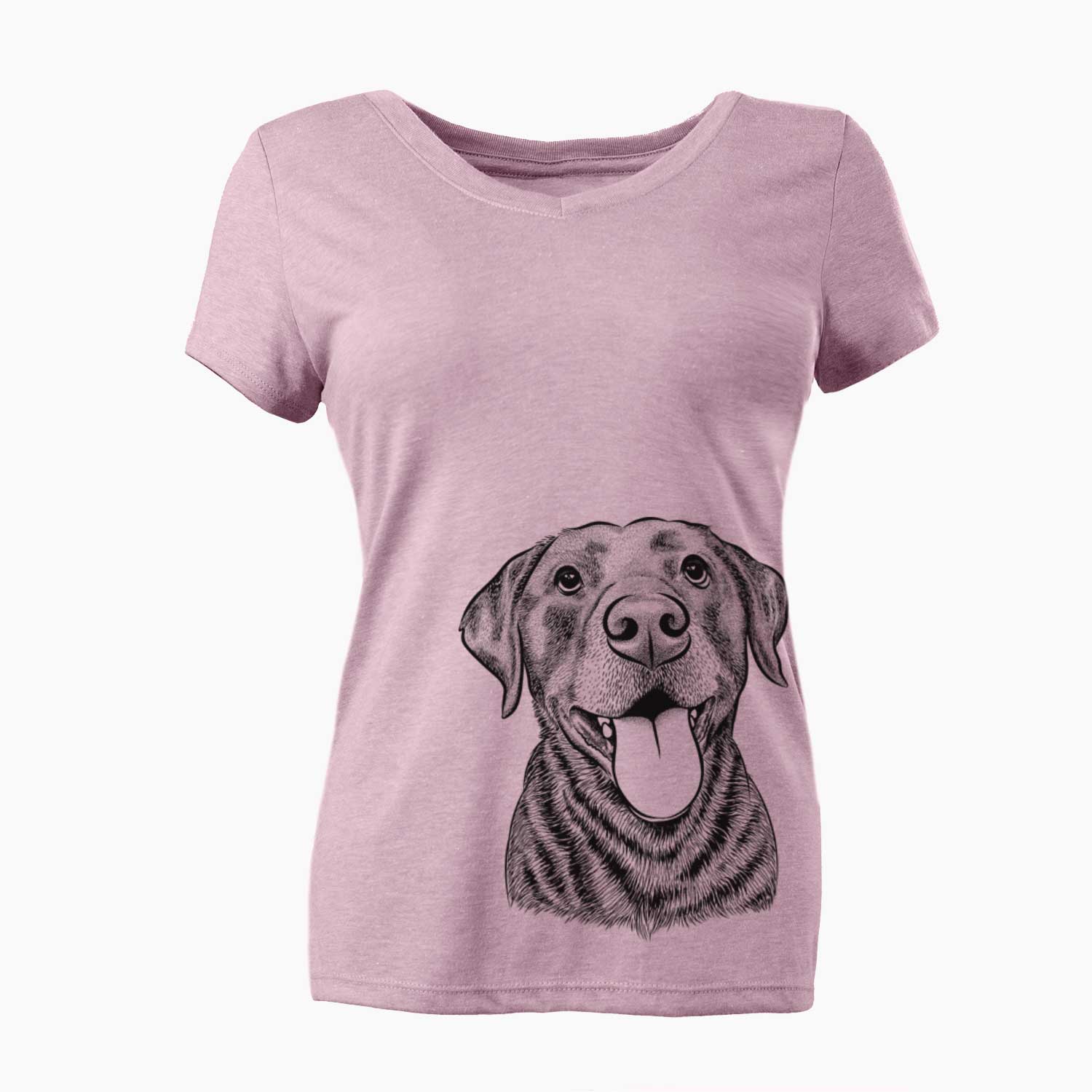 Bare Gwen the Labrador Retriever - Women's V-neck Shirt