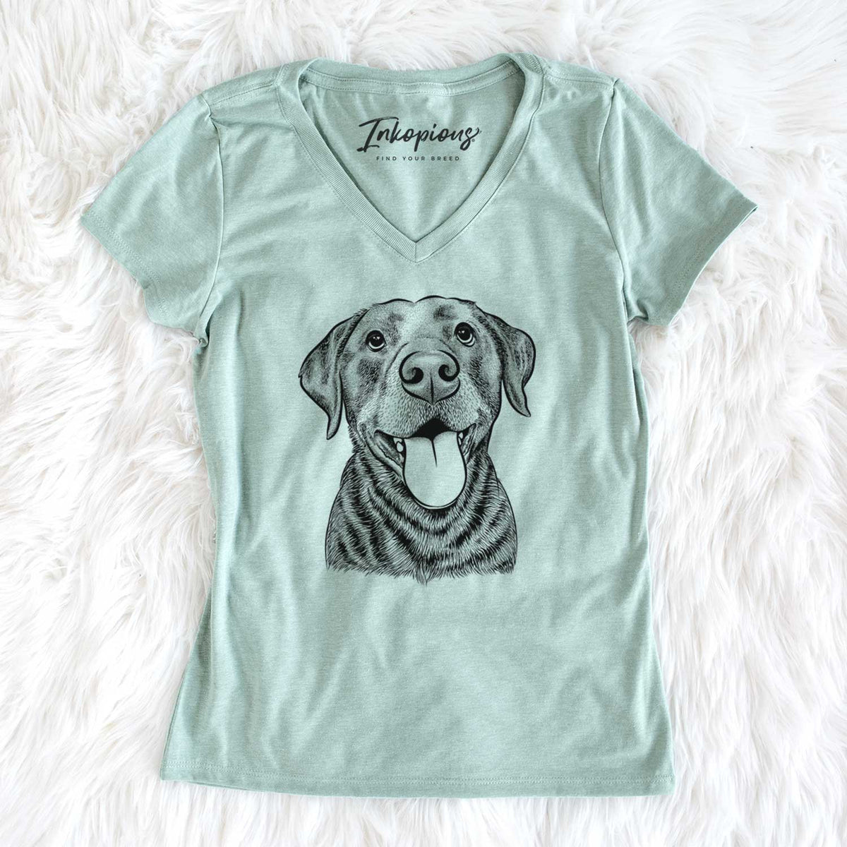 Bare Gwen the Labrador Retriever - Women&#39;s V-neck Shirt