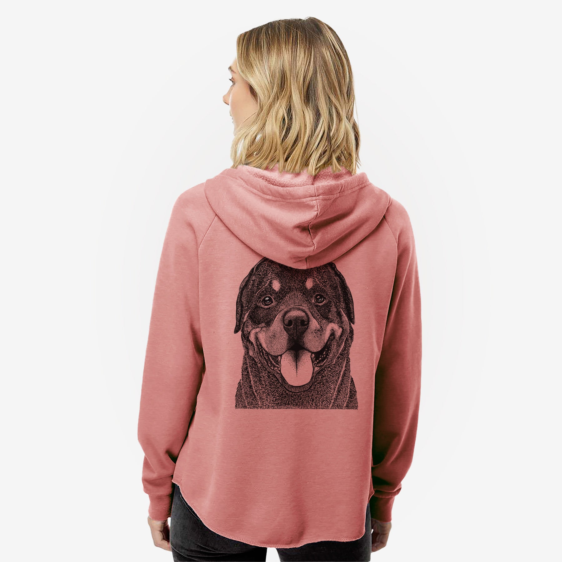 Hagan the Rottweiler - Women's Cali Wave Zip-Up Sweatshirt