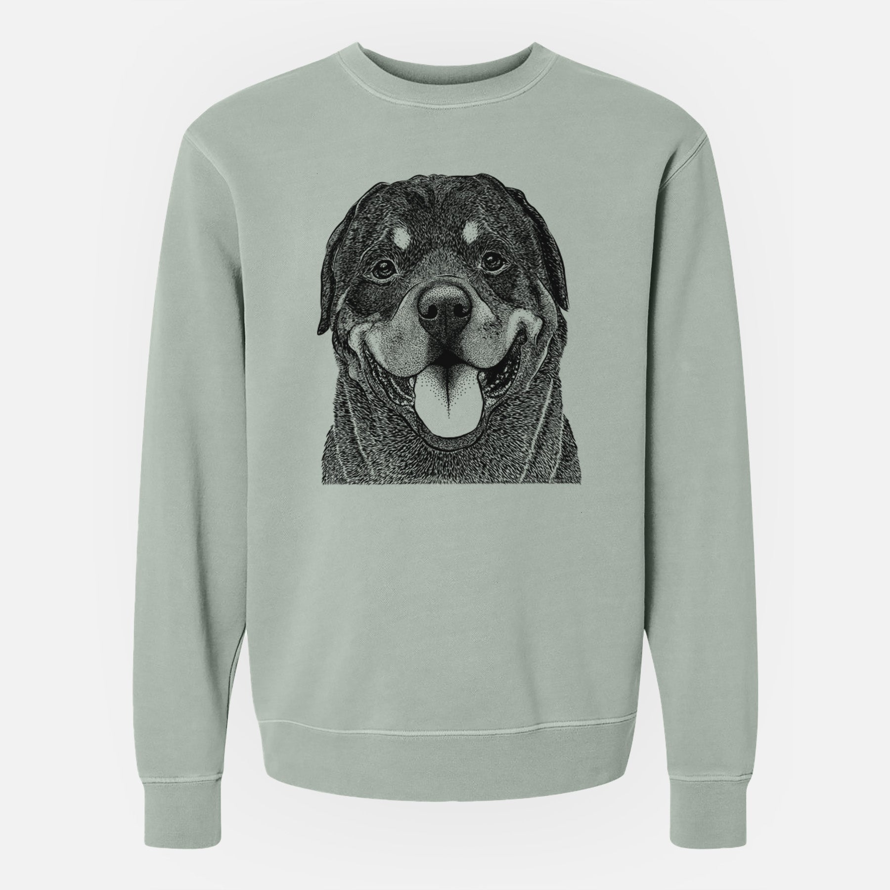 Bare Hagan the Rottweiler - Unisex Pigment Dyed Crew Sweatshirt