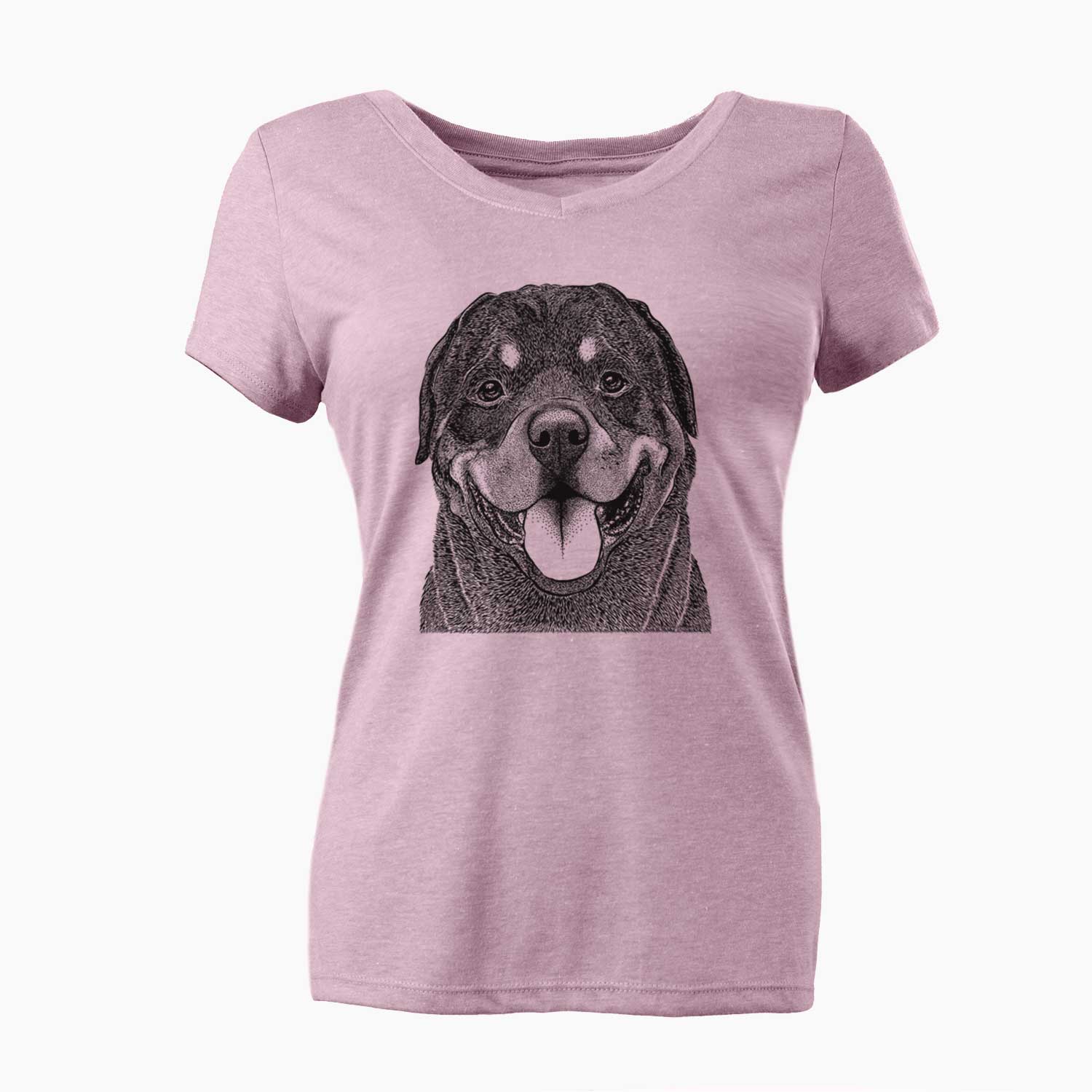 Bare Hagan the Rottweiler - Women's V-neck Shirt