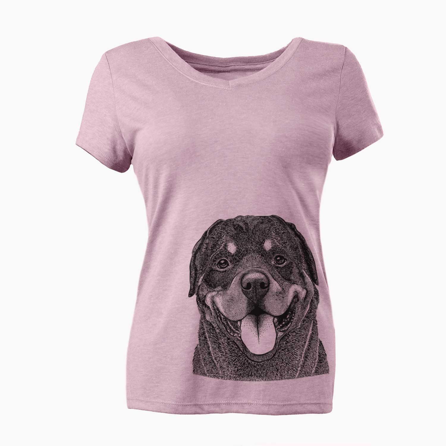 Bare Hagan the Rottweiler - Women's V-neck Shirt