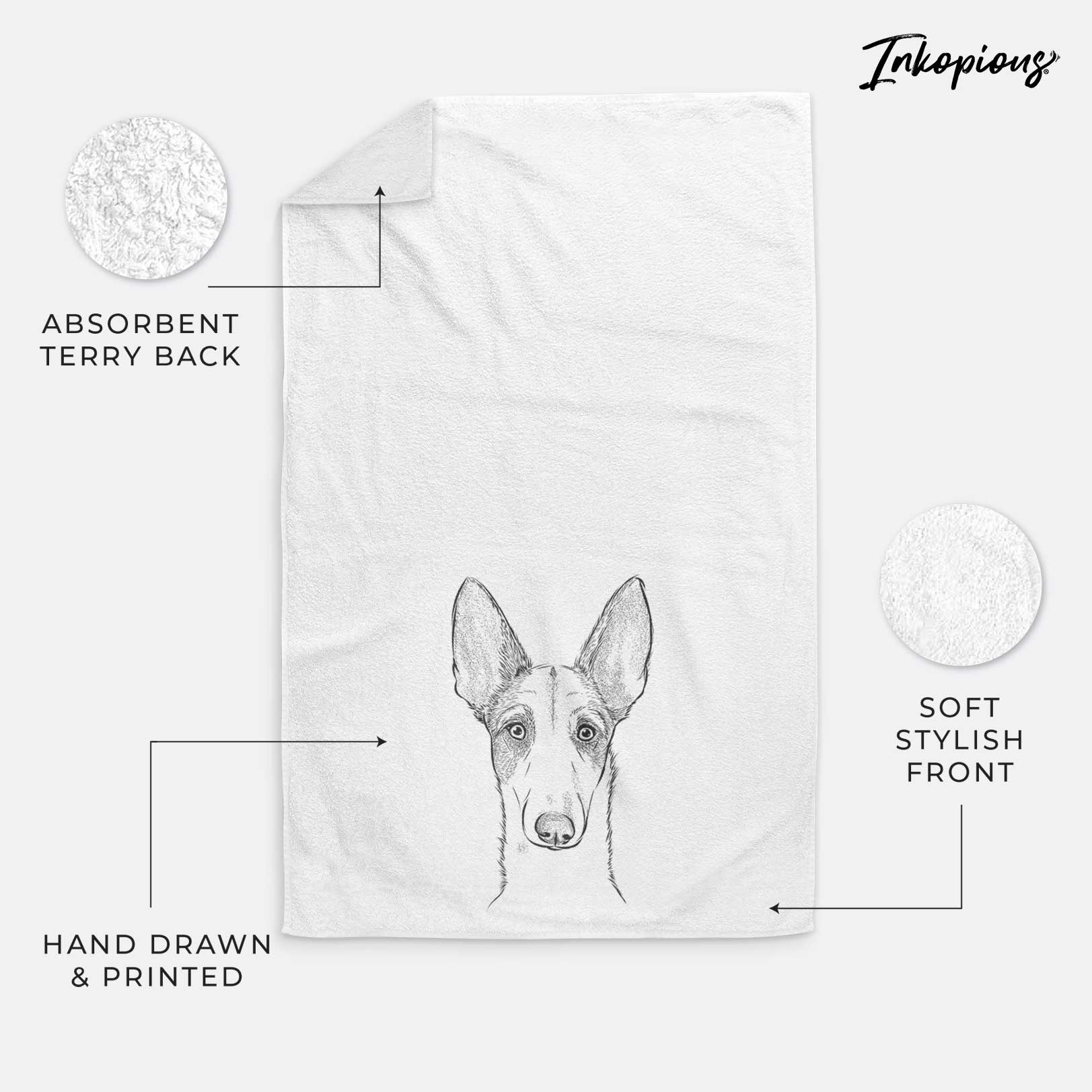 Halo the Ibizan Sight Hound Decorative Hand Towel