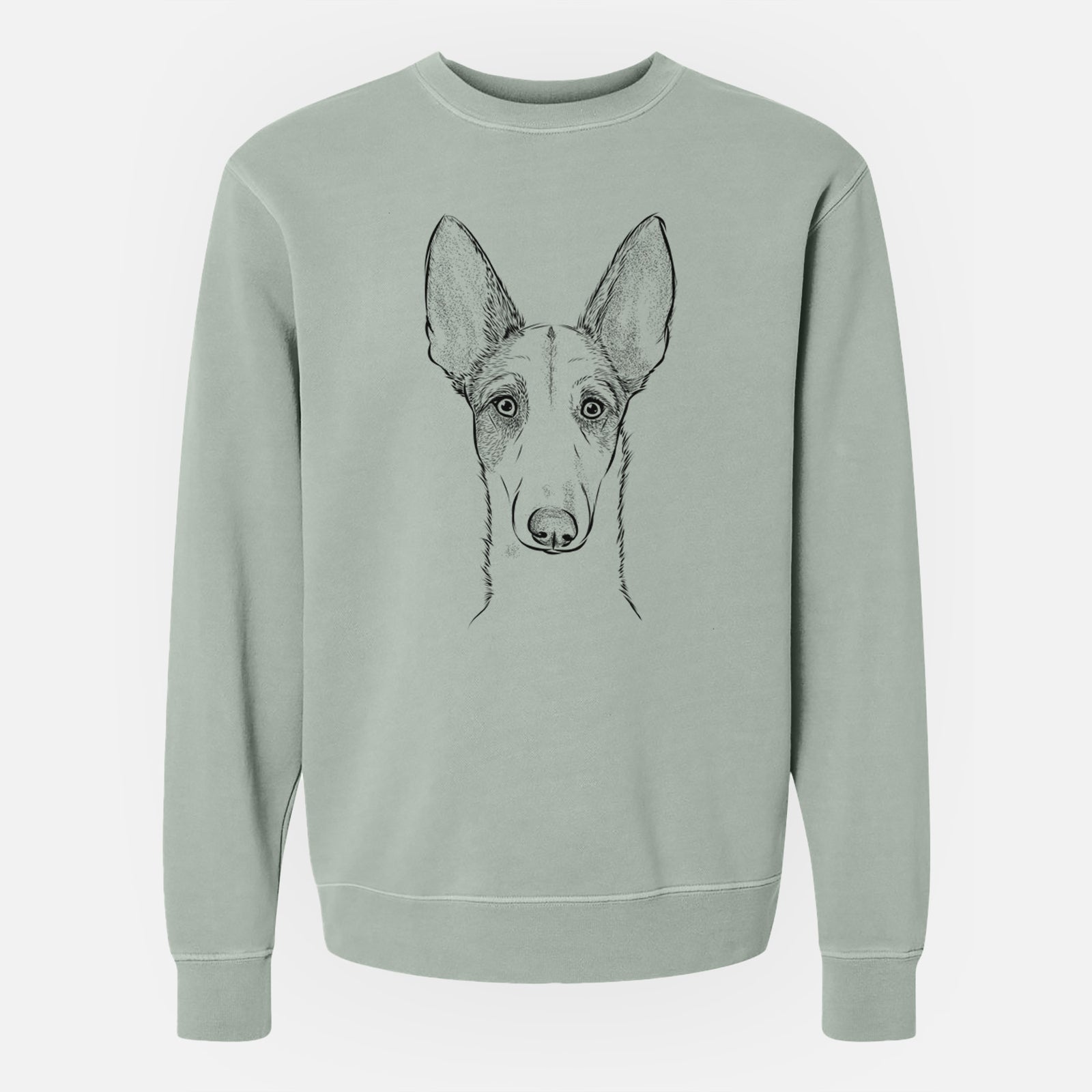 Bare Halo the Ibizan Sight Hound - Unisex Pigment Dyed Crew Sweatshirt