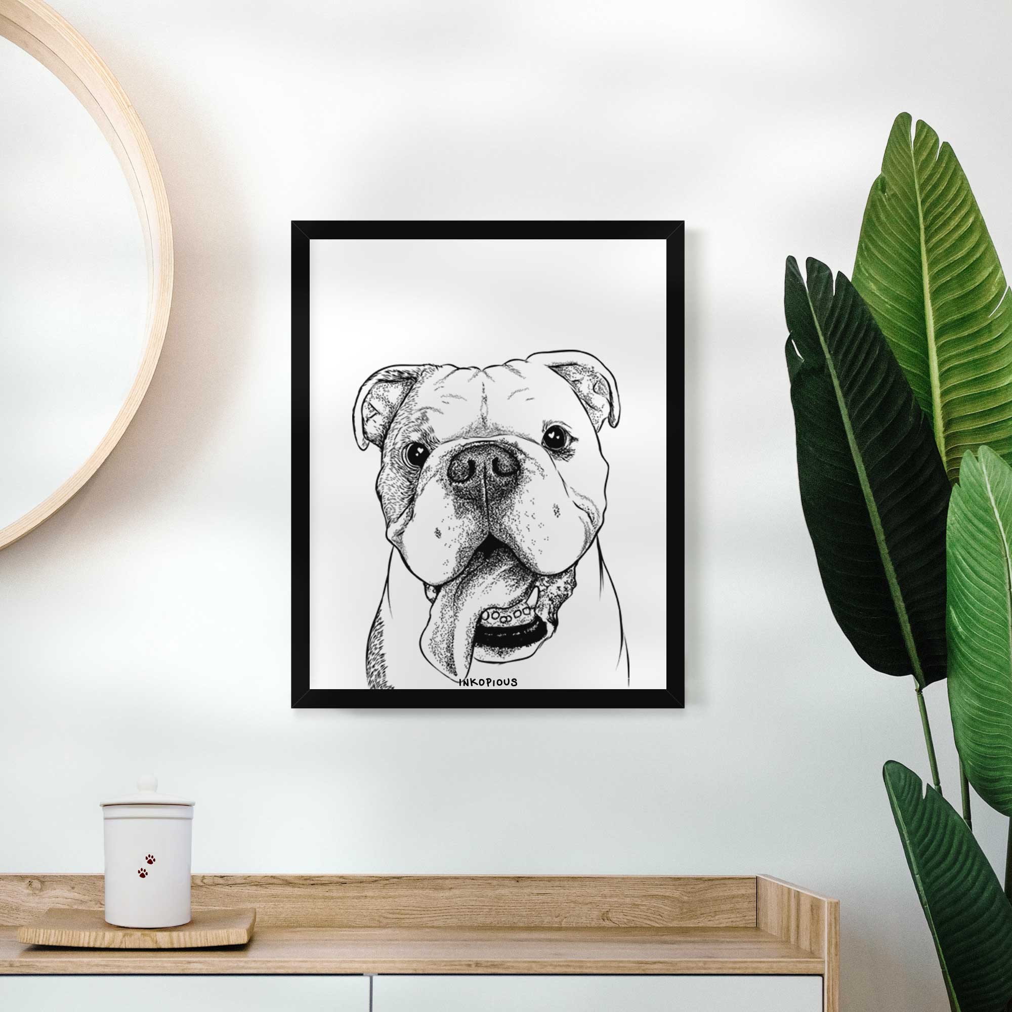 Hank the English Bulldog Art Print