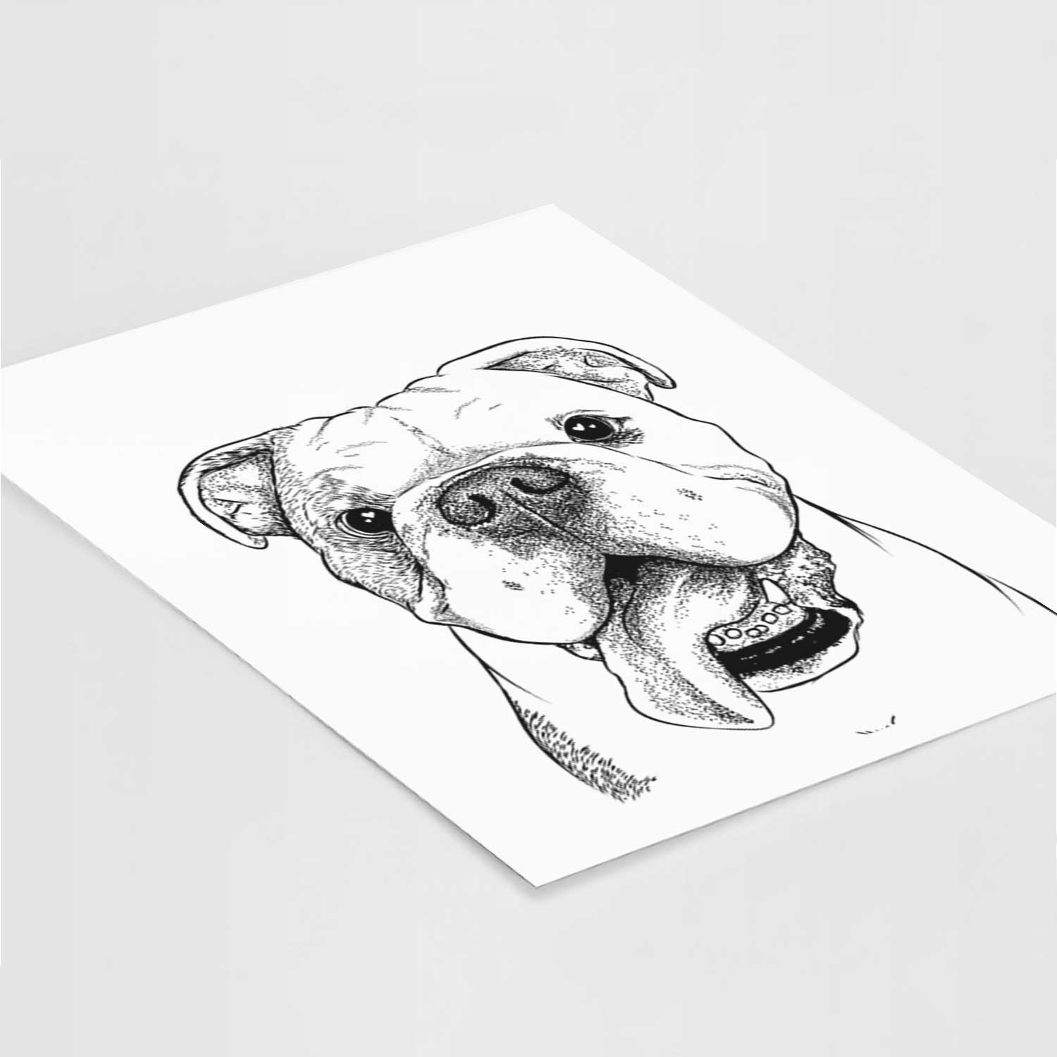 Hank the English Bulldog Art Print