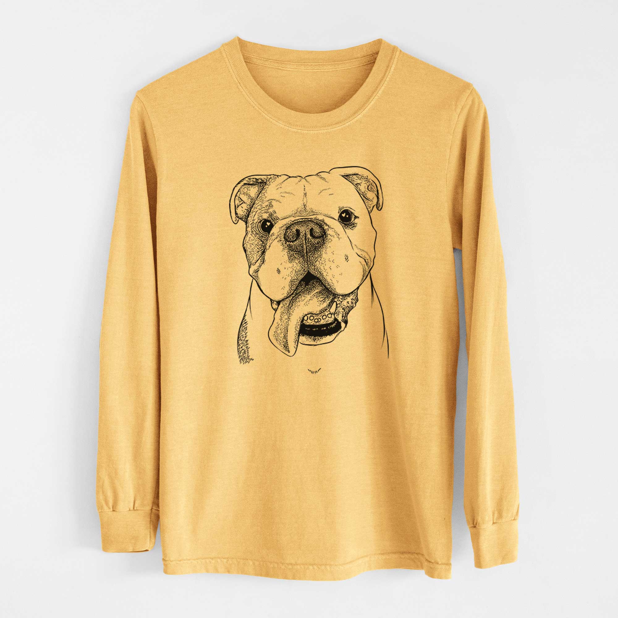 Bare Hank the English Bulldog - Heavyweight 100% Cotton Long Sleeve