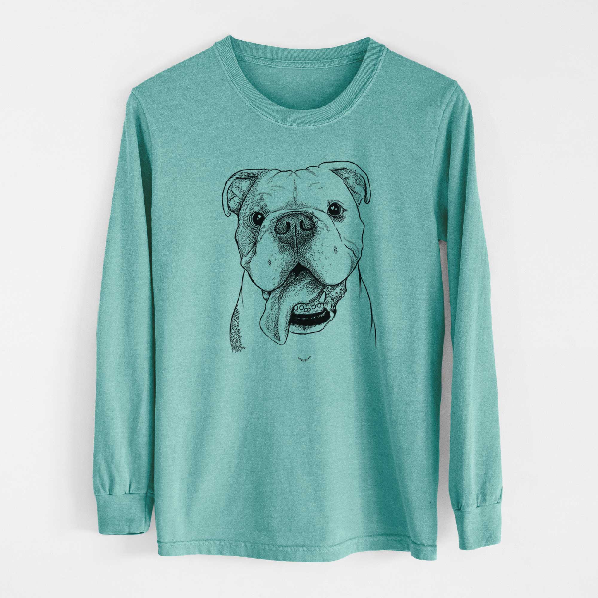 Bare Hank the English Bulldog - Heavyweight 100% Cotton Long Sleeve