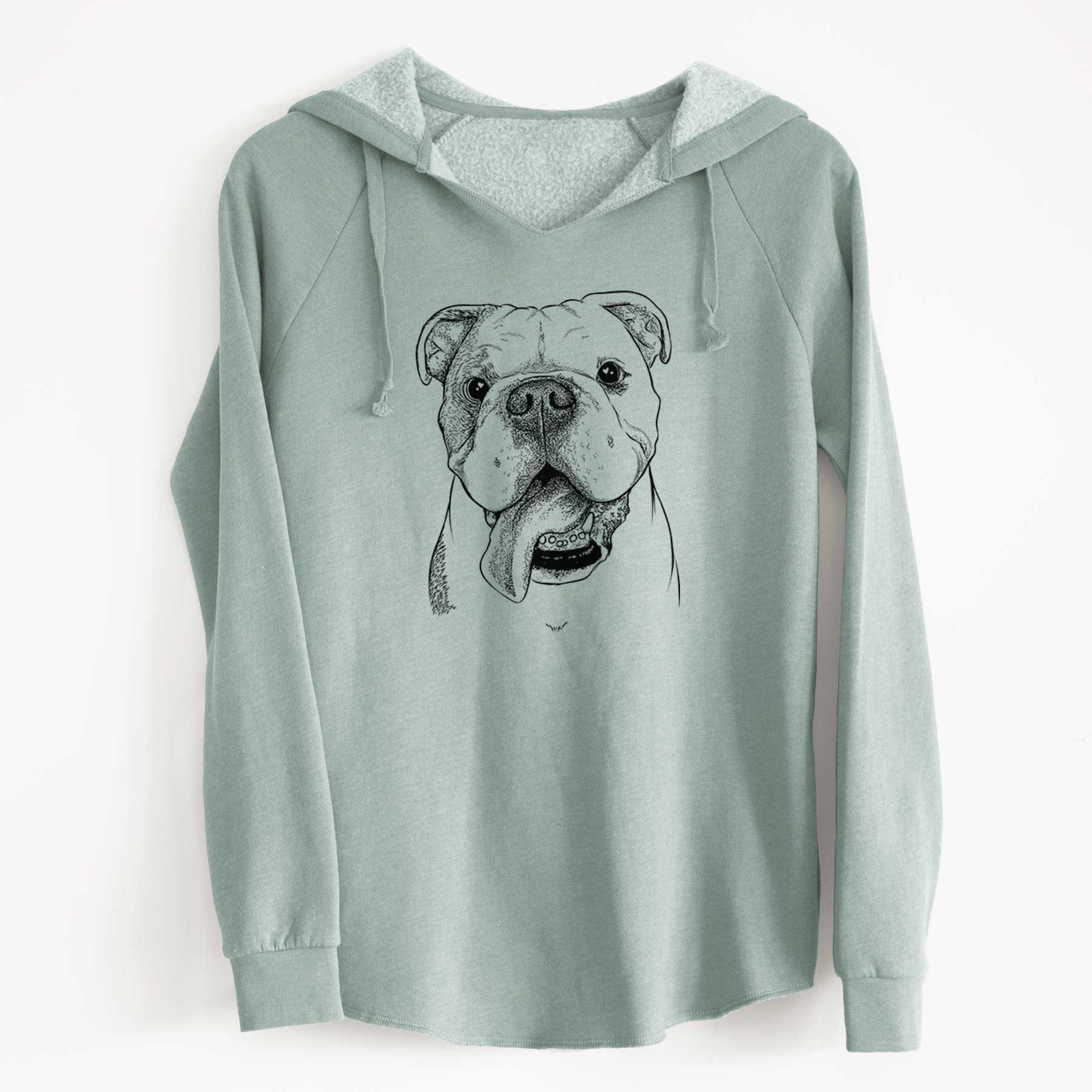 Bare Hank the English Bulldog - Cali Wave Hooded Sweatshirt