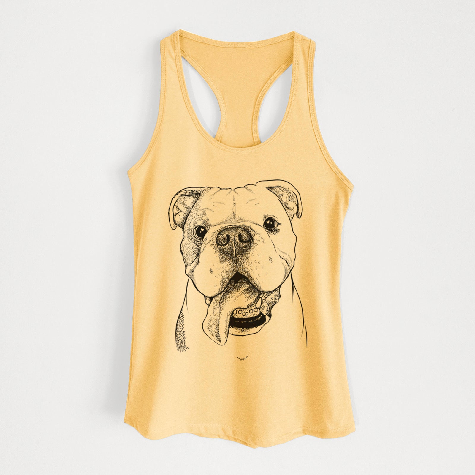 Hank the English Bulldog - Women's Racerback Tanktop