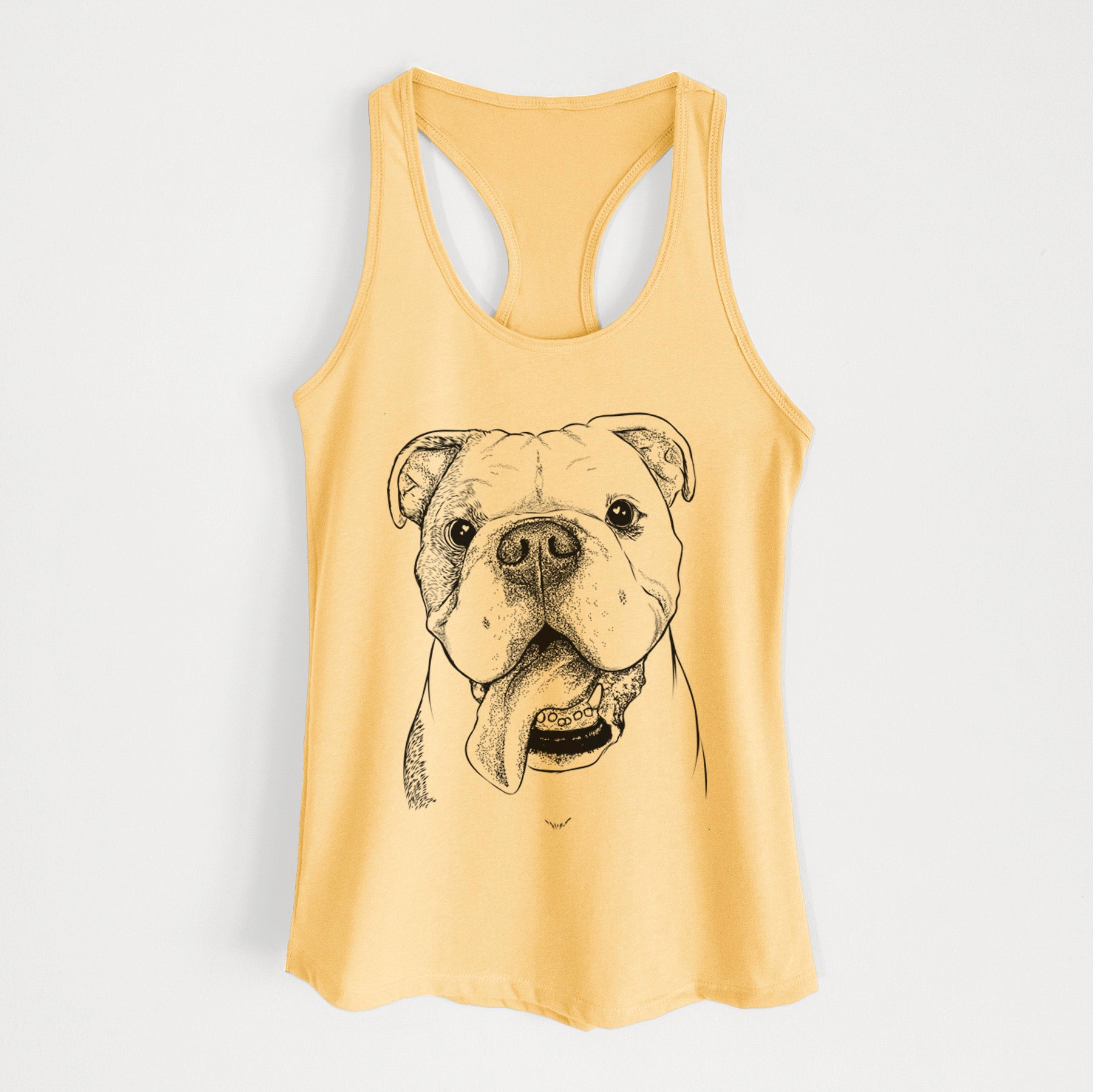 Hank the English Bulldog - Women's Racerback Tanktop