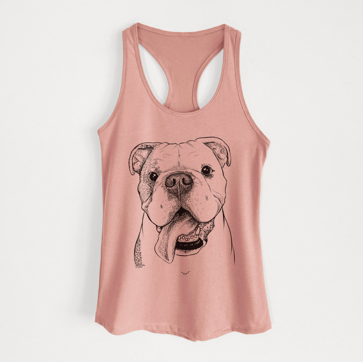 Hank the English Bulldog - Women's Racerback Tanktop
