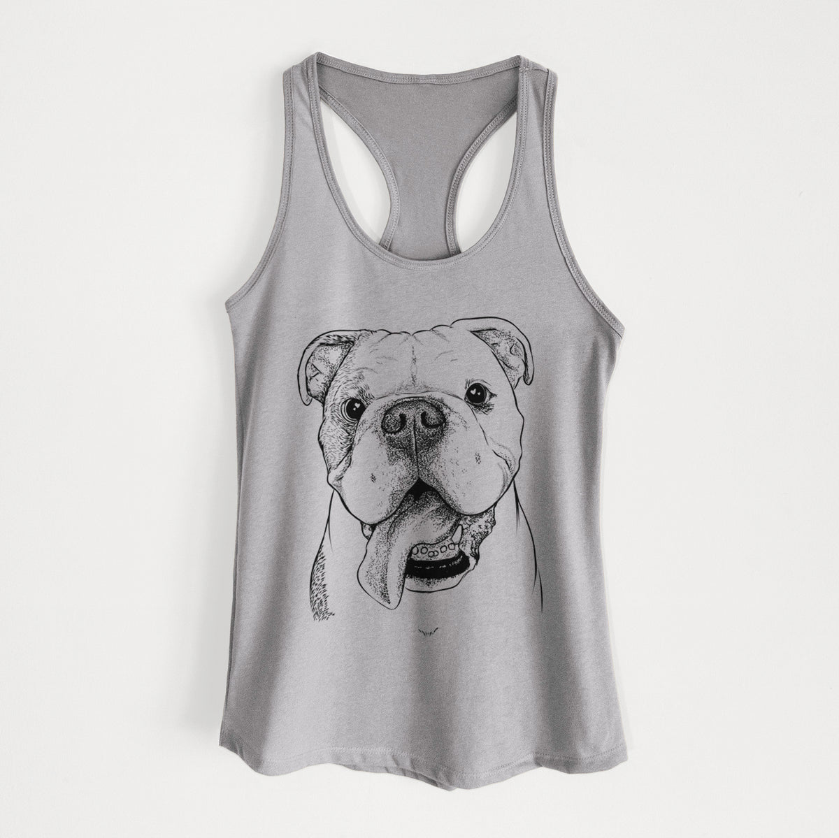 Hank the English Bulldog - Women&#39;s Racerback Tanktop