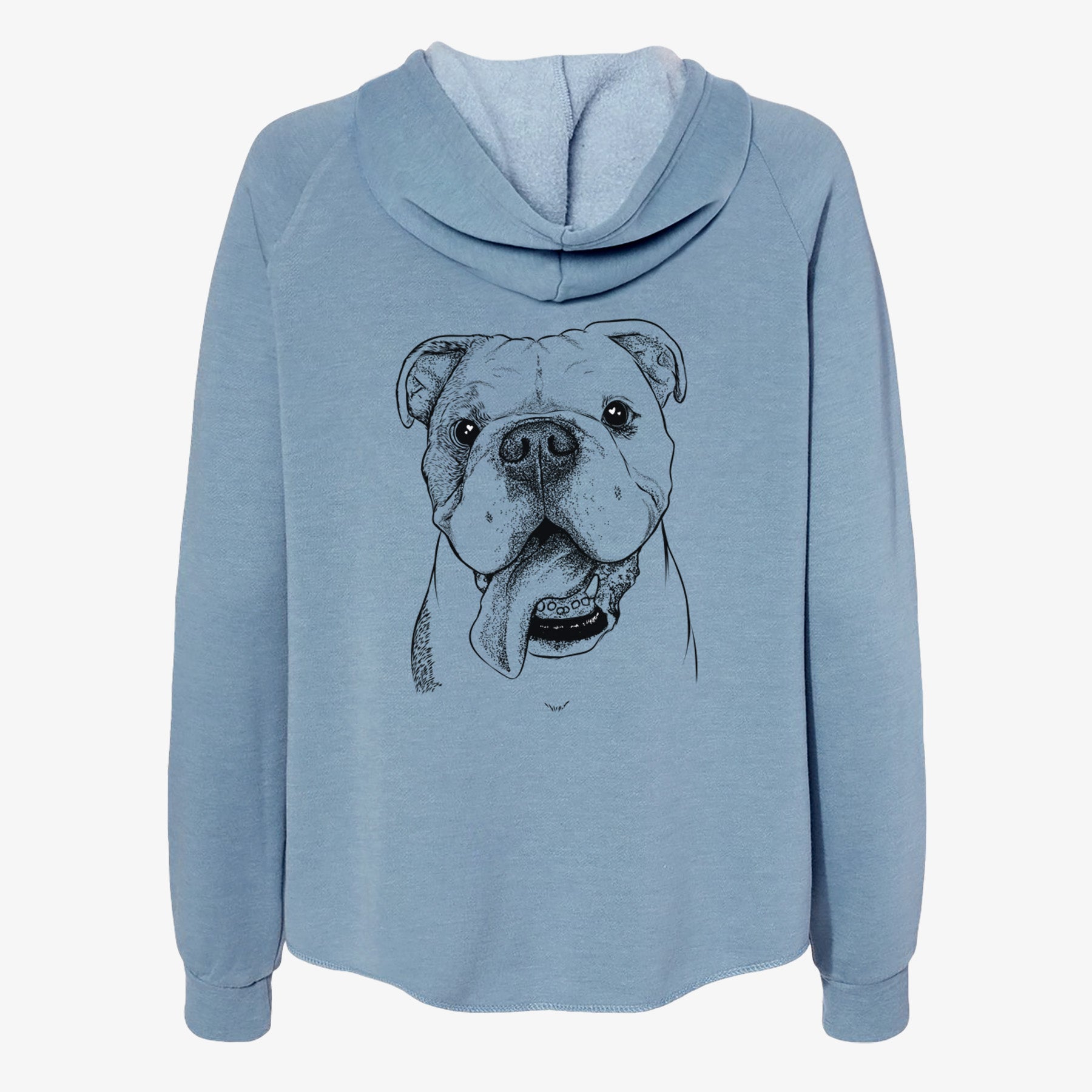 Hank the English Bulldog - Women's Cali Wave Zip-Up Sweatshirt