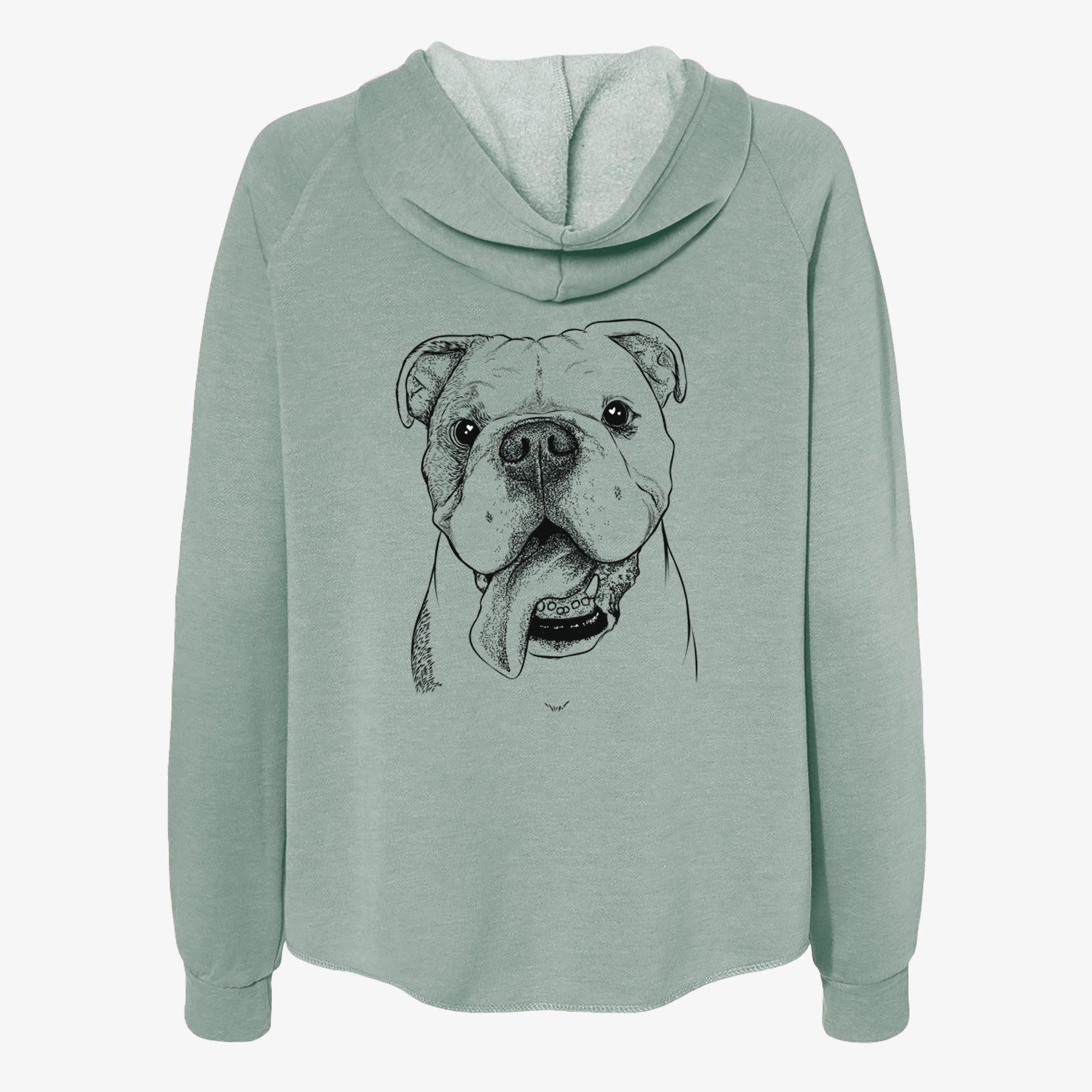 Hank the English Bulldog - Women's Cali Wave Zip-Up Sweatshirt