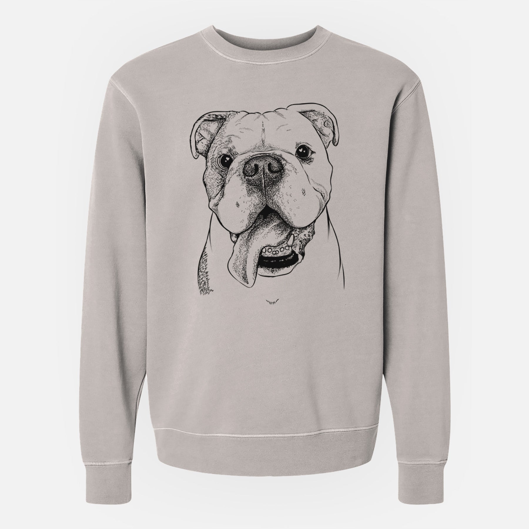 Bare Hank the English Bulldog - Unisex Pigment Dyed Crew Sweatshirt