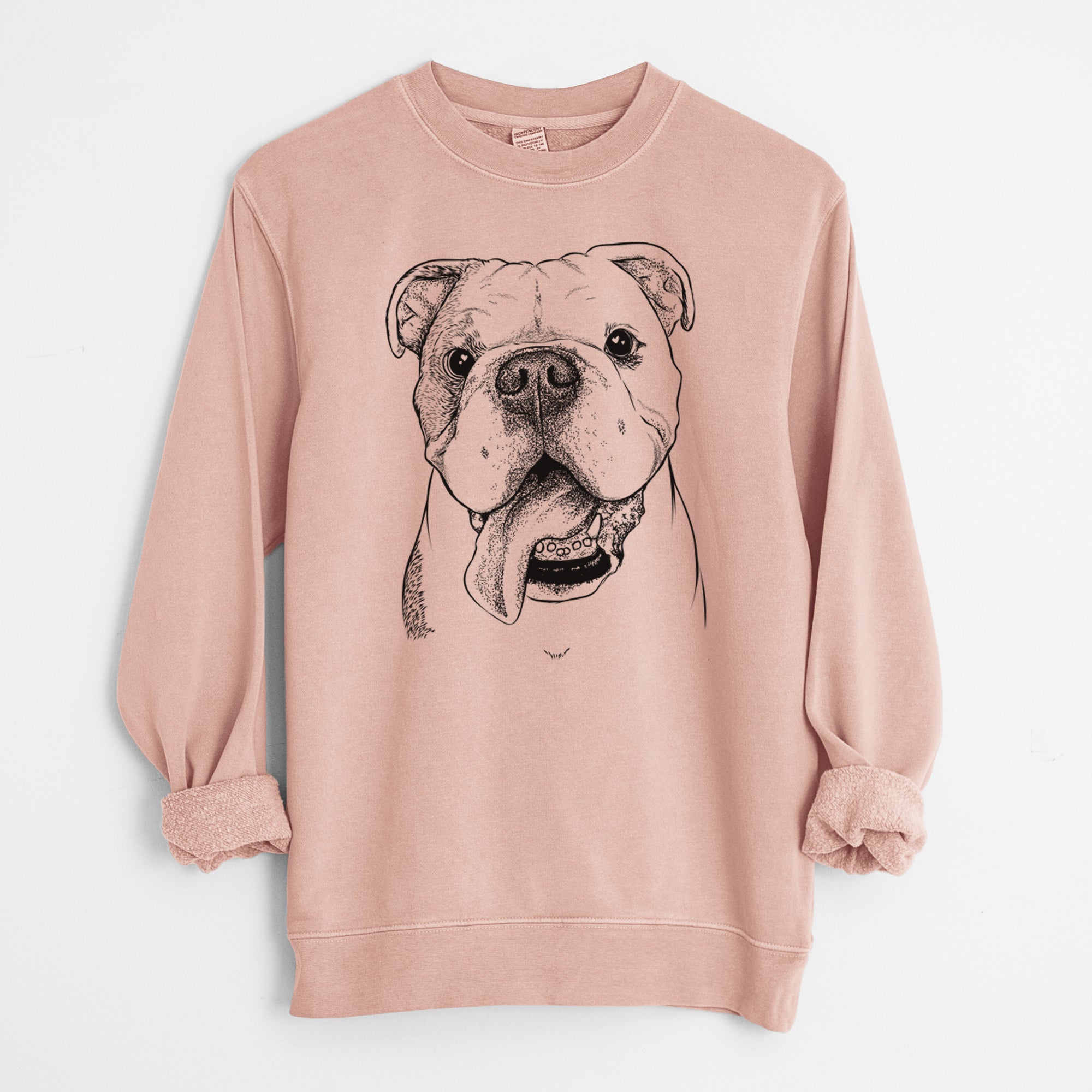 Bare Hank the English Bulldog - Unisex Pigment Dyed Crew Sweatshirt