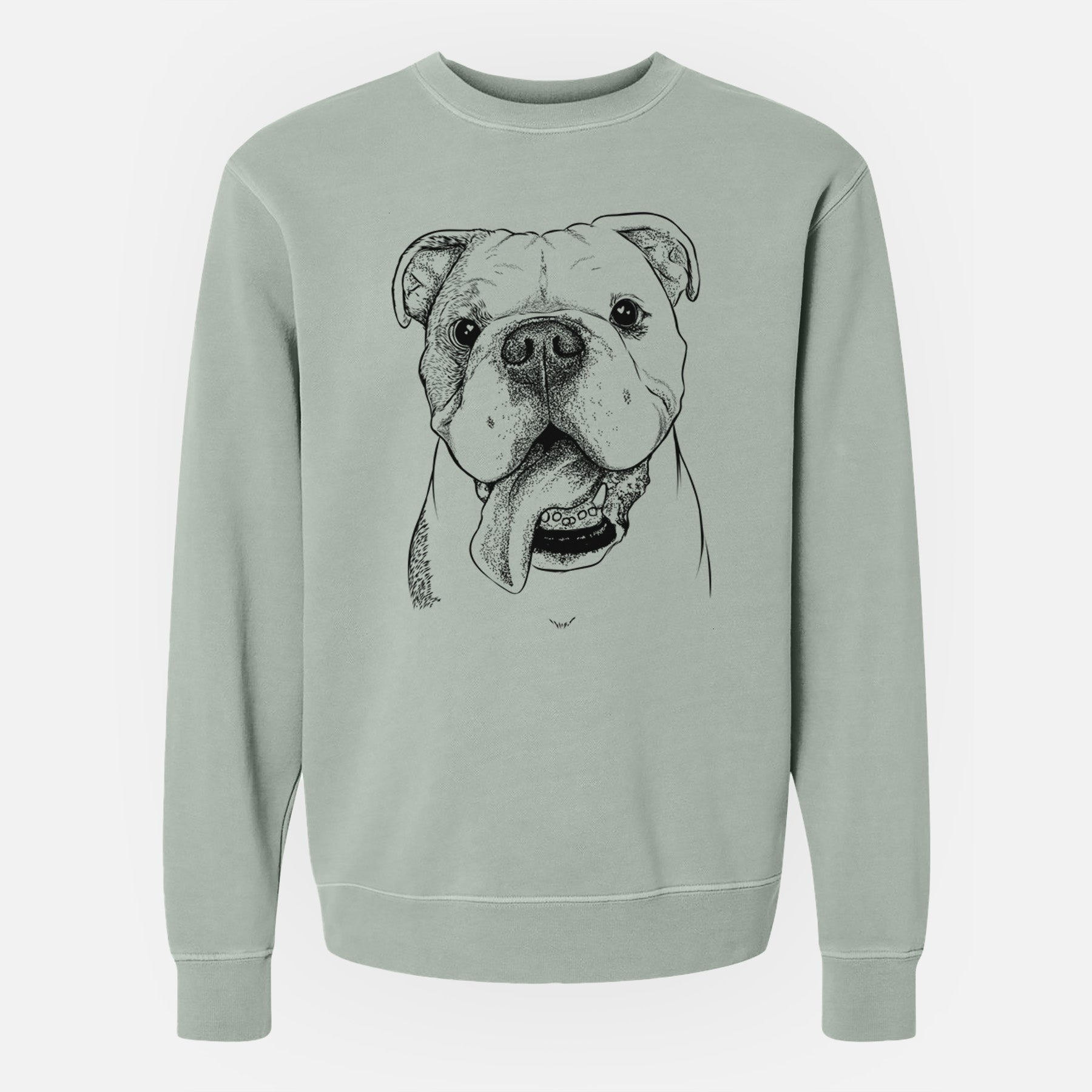 Bare Hank the English Bulldog - Unisex Pigment Dyed Crew Sweatshirt