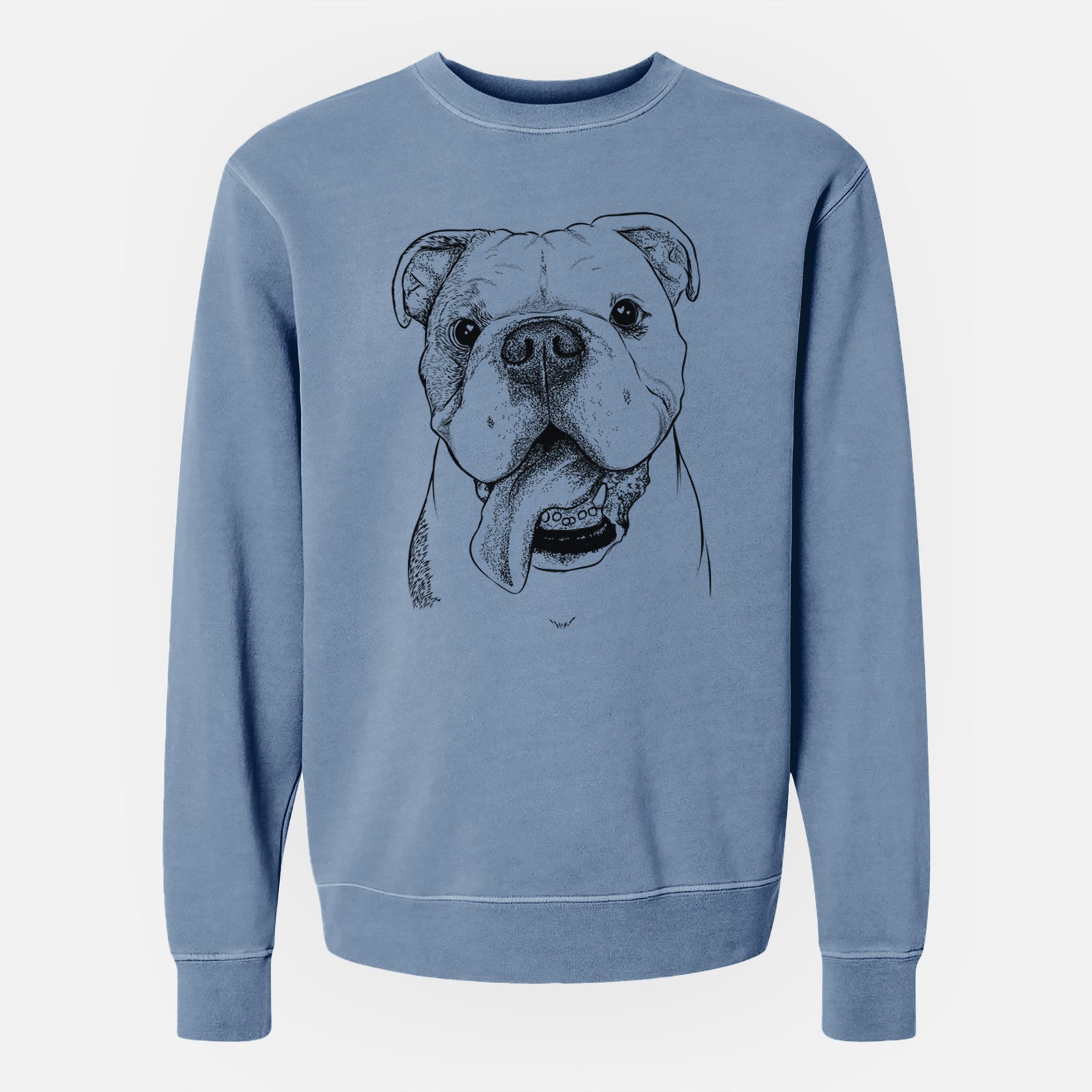 Bare Hank the English Bulldog - Unisex Pigment Dyed Crew Sweatshirt