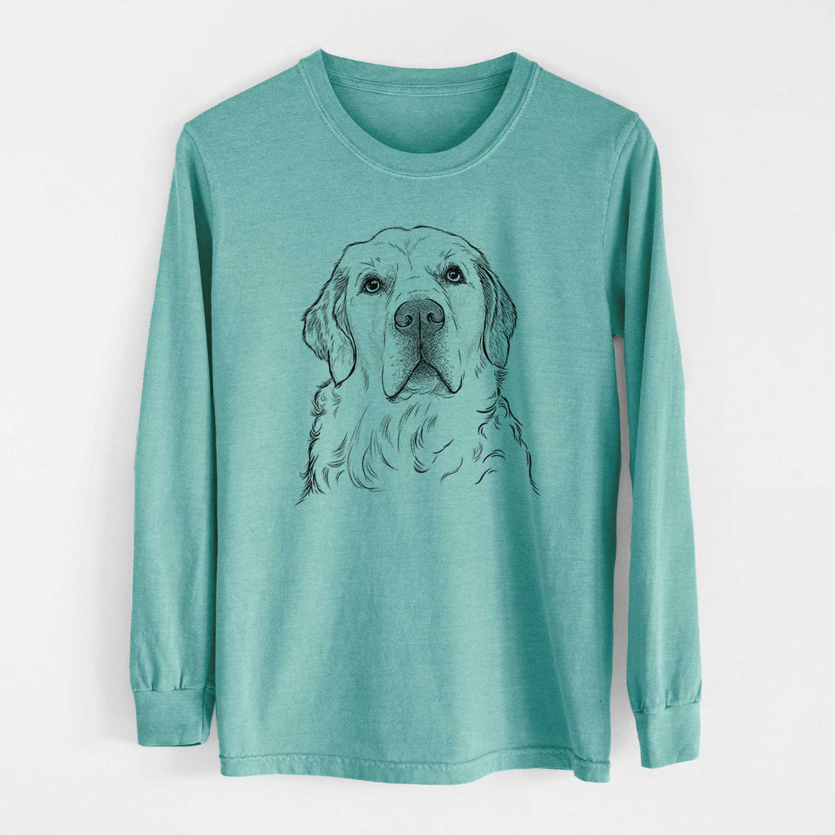 Bare Hank the Irish Cream Golden Retriever - Heavyweight 100% Cotton Long Sleeve