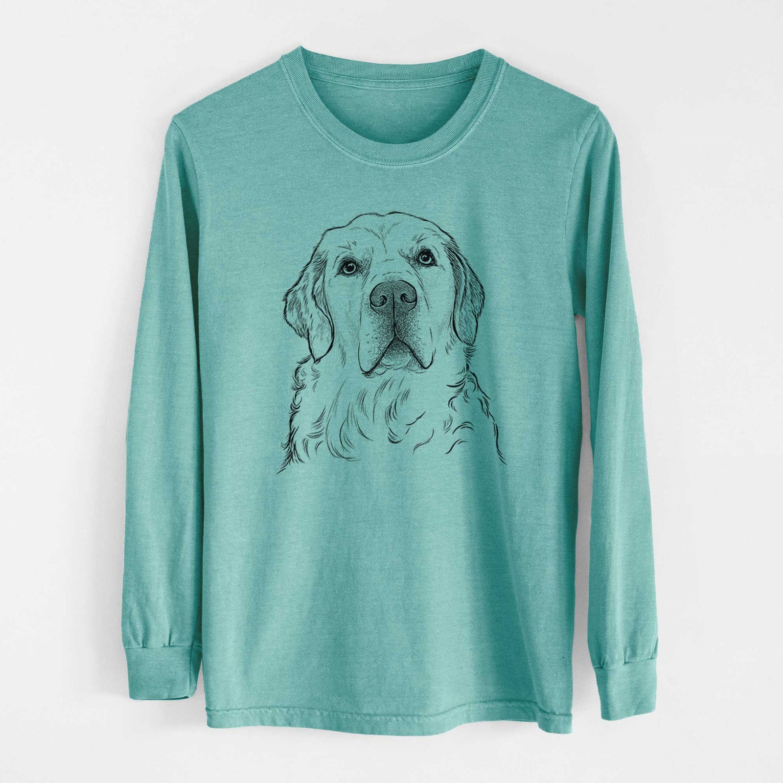 Bare Hank the Irish Cream Golden Retriever - Heavyweight 100% Cotton Long Sleeve