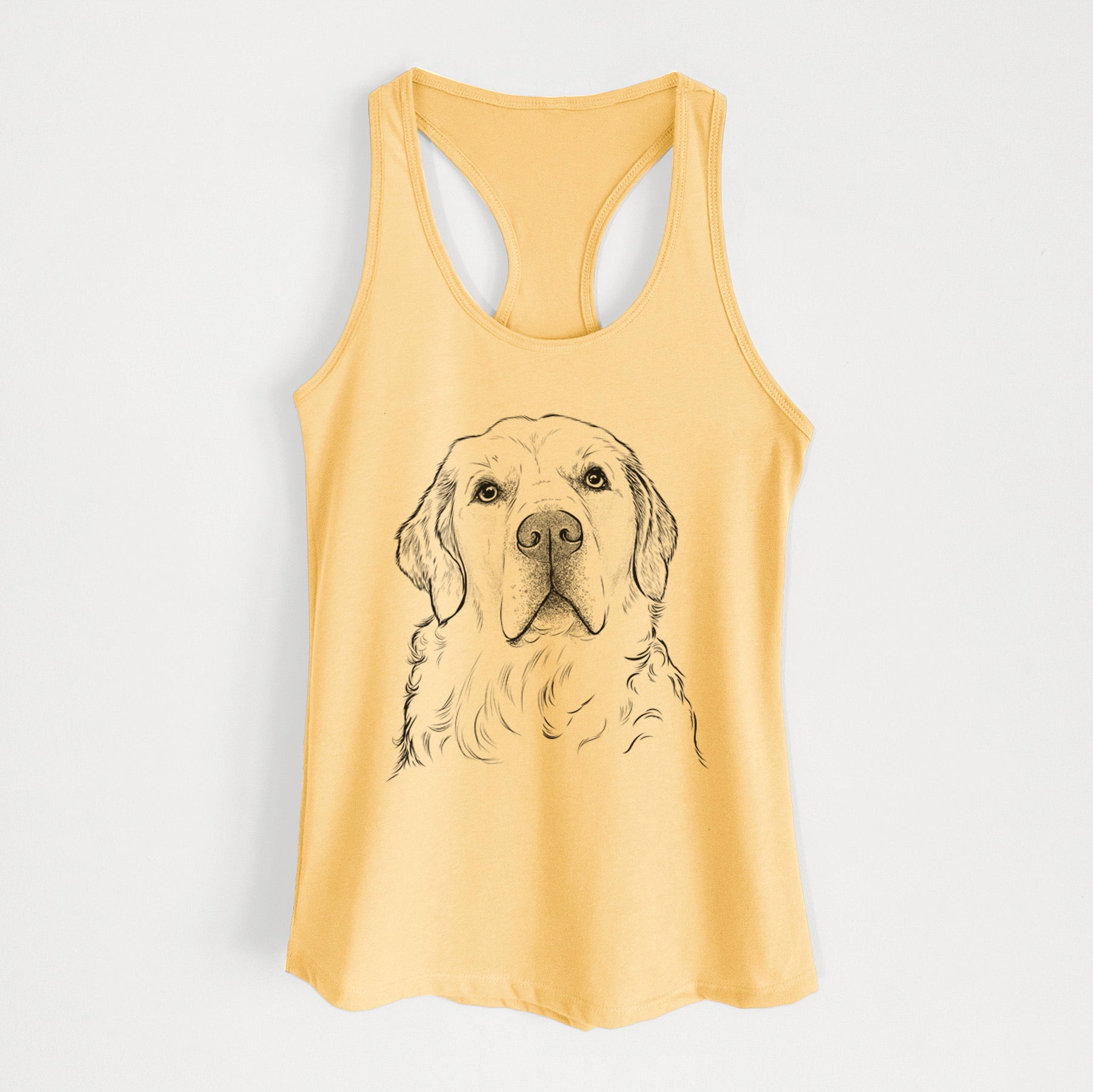 Hank the Irish Cream Golden Retriever - Women's Racerback Tanktop