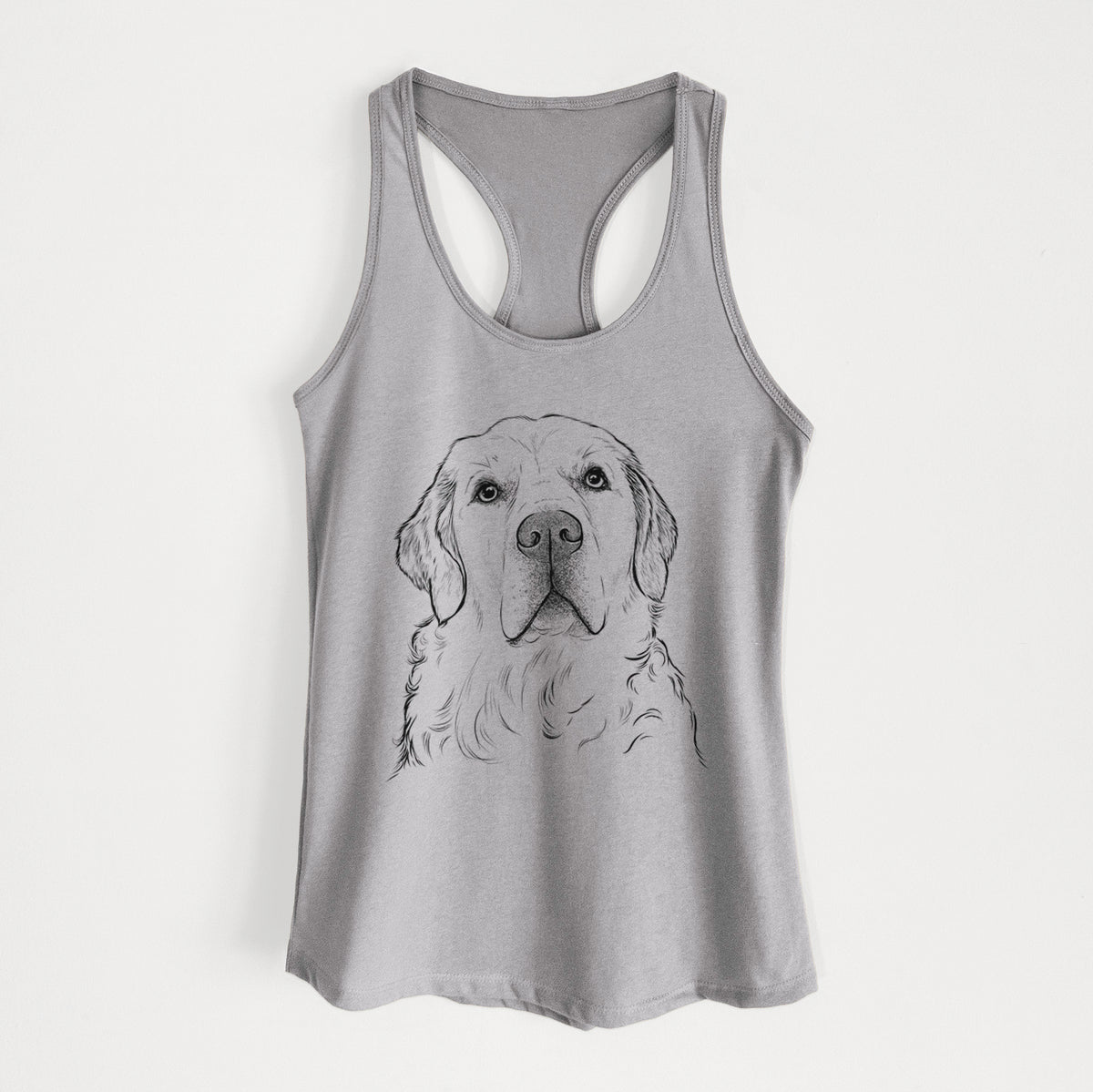 Hank the Irish Cream Golden Retriever - Women&#39;s Racerback Tanktop