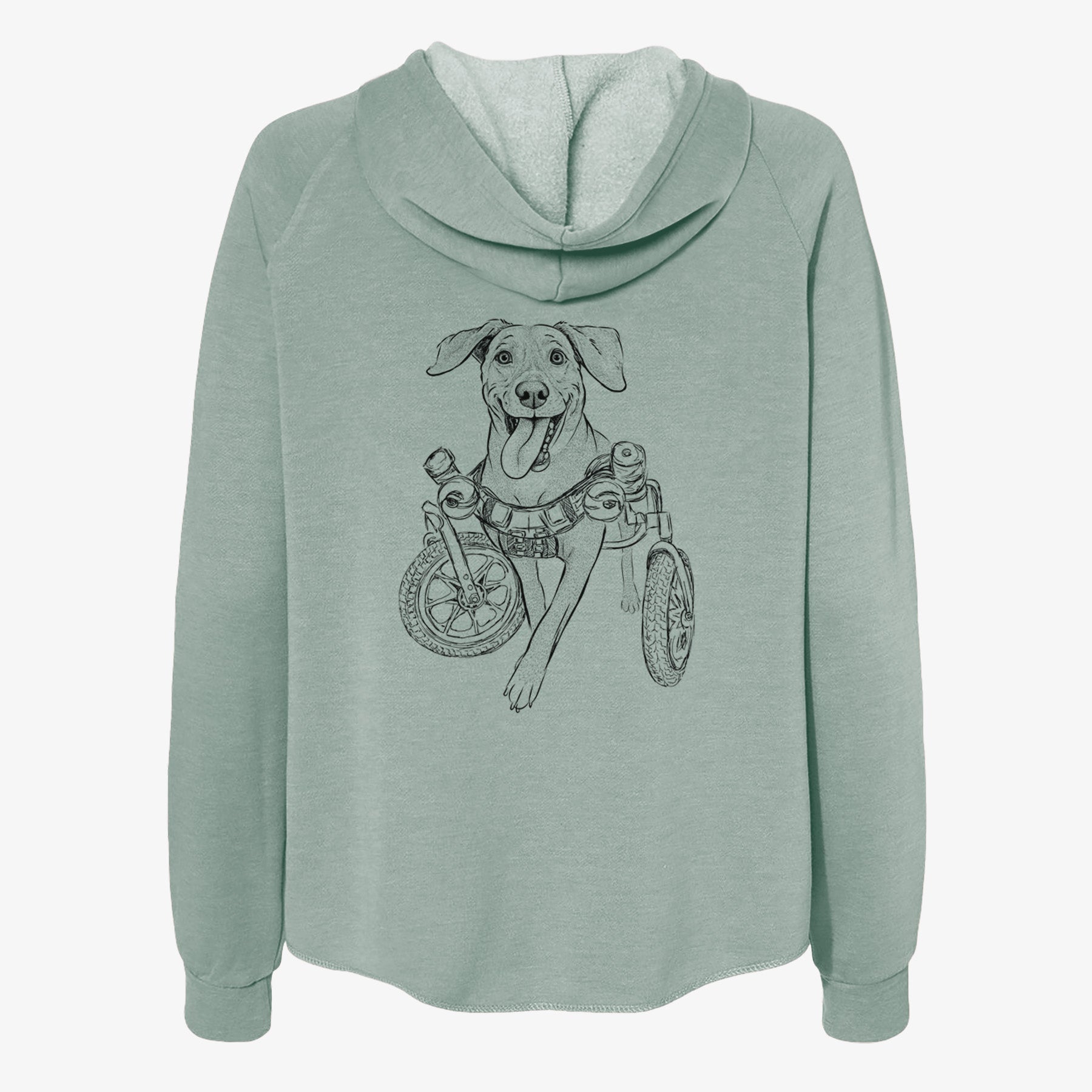 Hannah the Pitbull Mix - Women's Cali Wave Zip-Up Sweatshirt