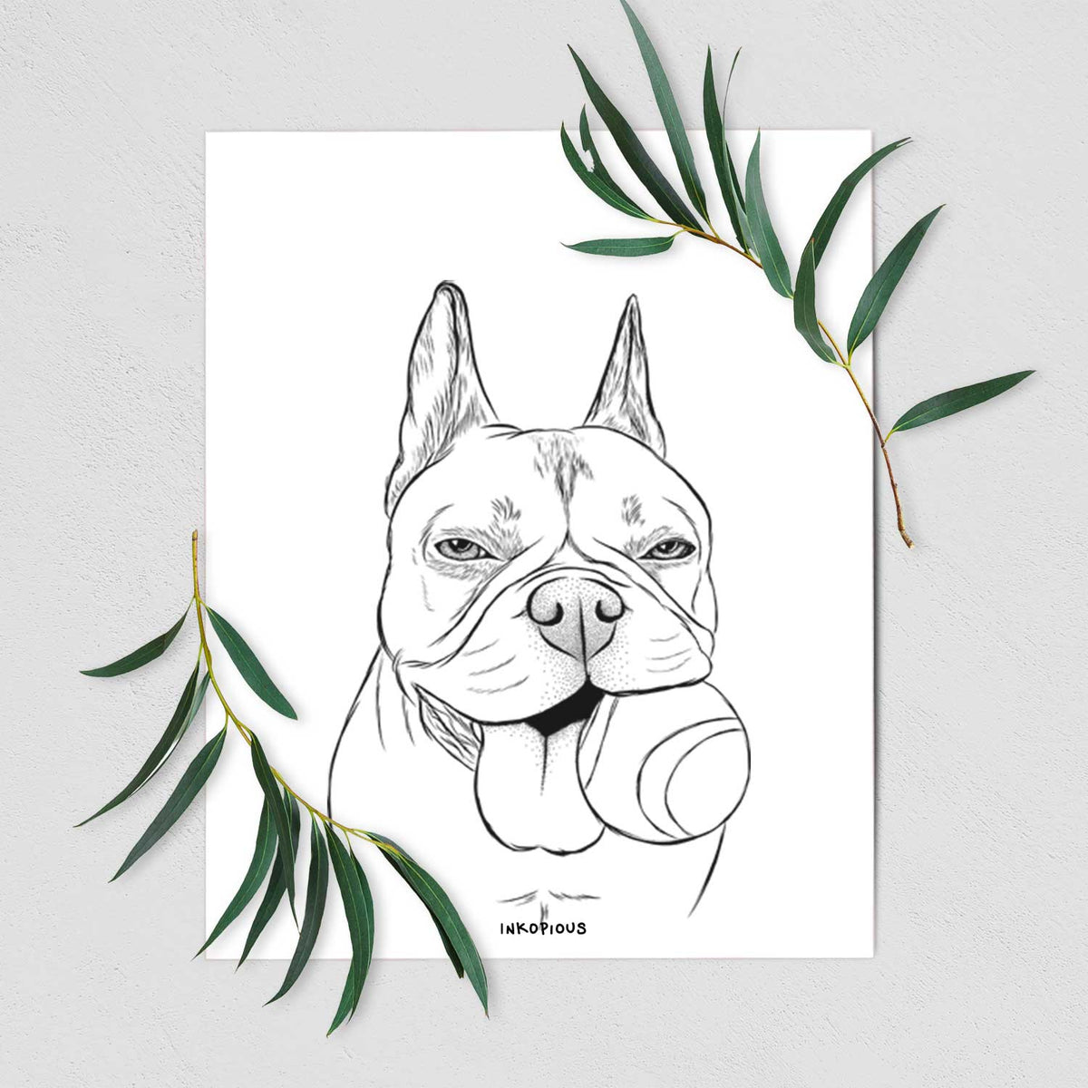 Happy Franco the French Bulldog Art Print