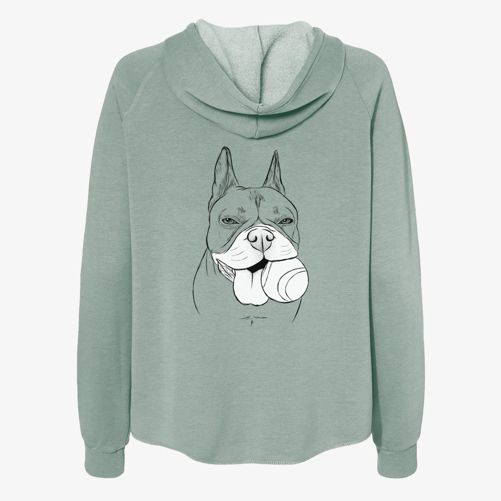 Happy Franco the French Bulldog - Women's Cali Wave Zip-Up Sweatshirt