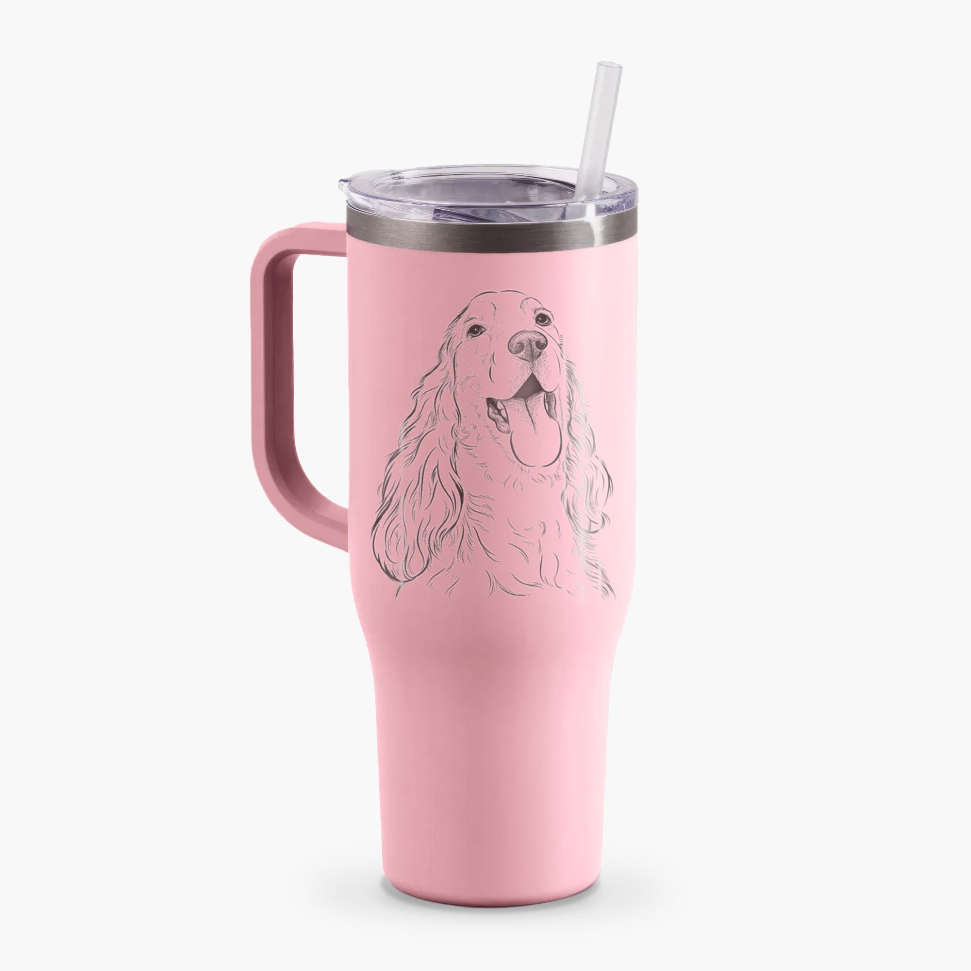 Happy Henry the English Cocker Spaniel - 40oz Tumbler with Handle