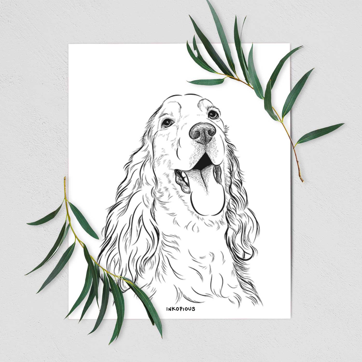 Happy Henry the English Cocker Spaniel Art Print