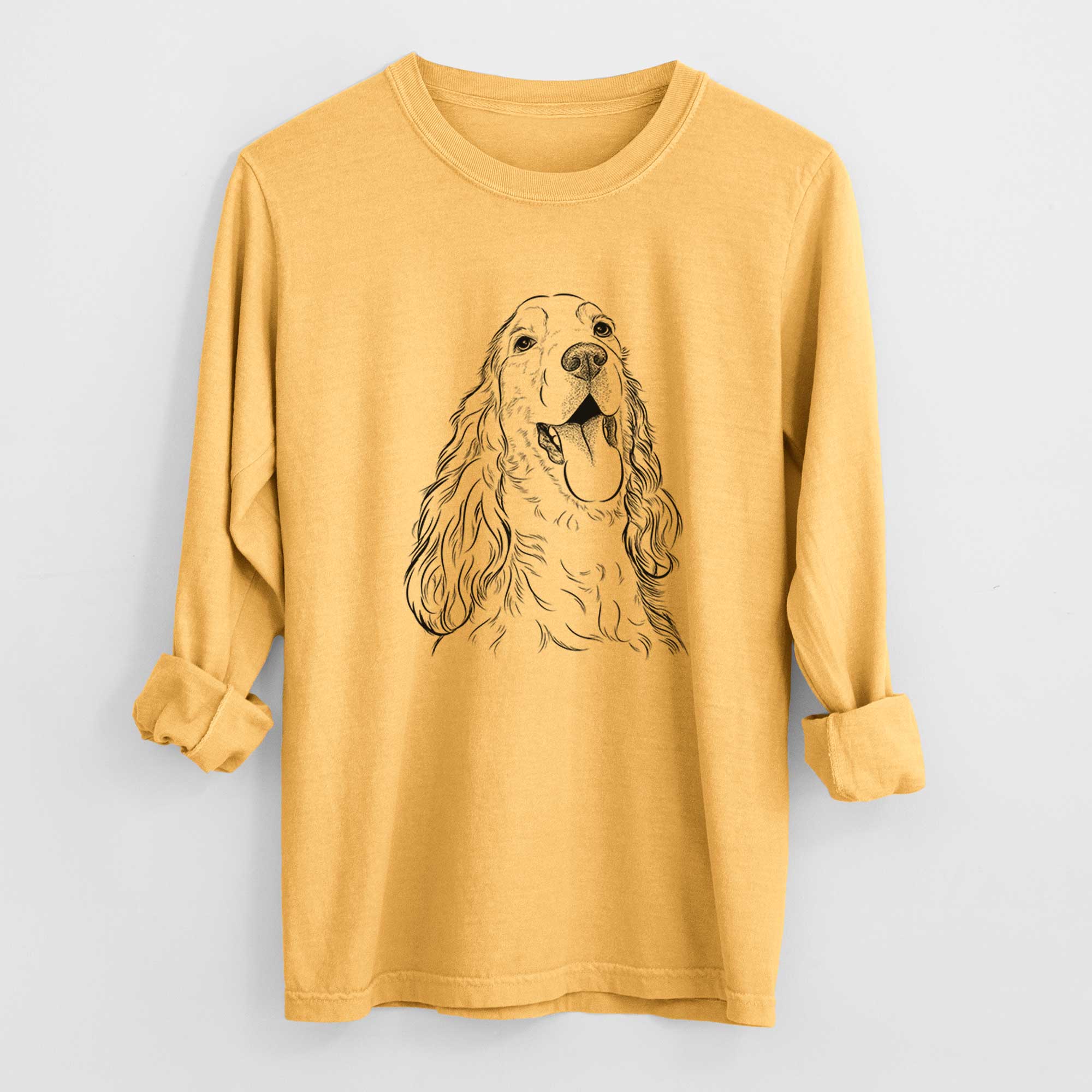 Bare Happy Henry the English Cocker Spaniel - Heavyweight 100% Cotton Long Sleeve