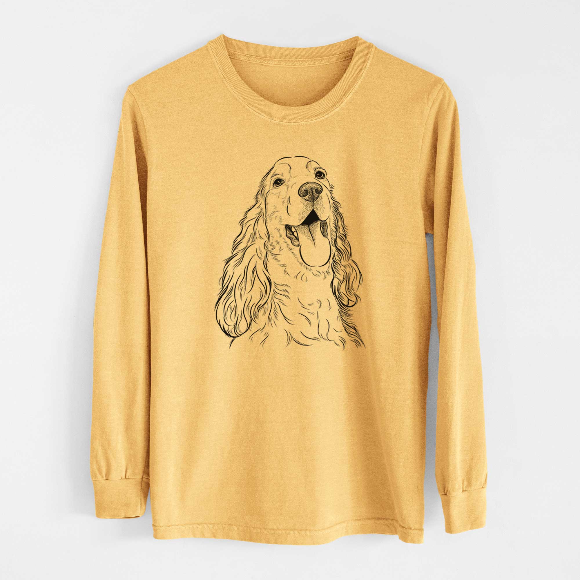 Bare Happy Henry the English Cocker Spaniel - Heavyweight 100% Cotton Long Sleeve