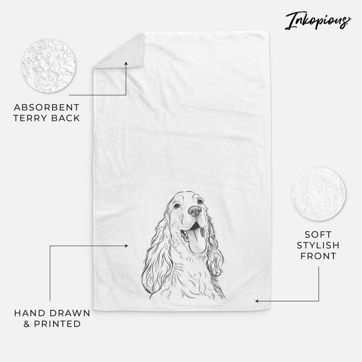 Happy Henry the English Cocker Spaniel Decorative Hand Towel