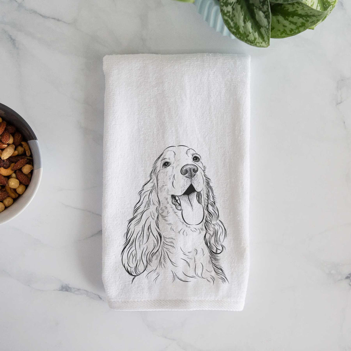 Happy Henry the English Cocker Spaniel Decorative Hand Towel