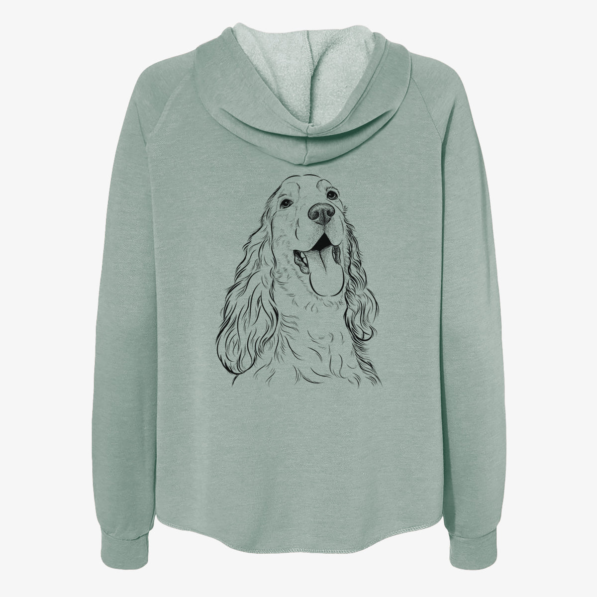 Happy Henry the English Cocker Spaniel - Women's Cali Wave Zip-Up Sweatshirt