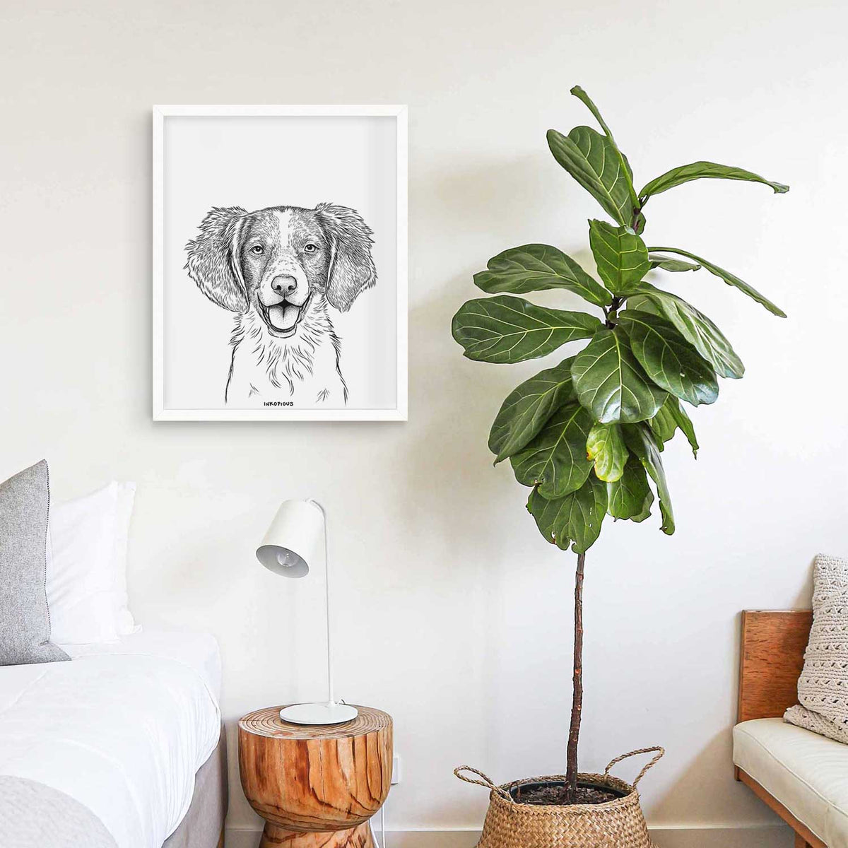 Happy Holly the Brittany Spaniel Art Print
