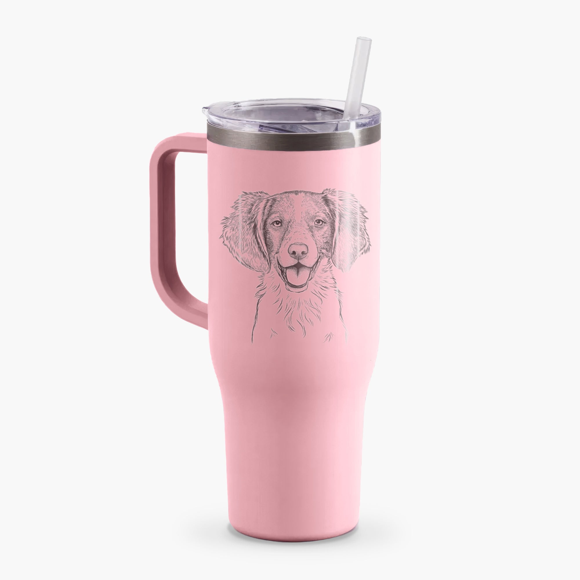 Happy Holly the Brittany Spaniel - 40oz Tumbler with Handle