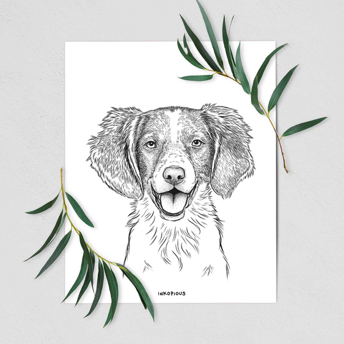 Happy Holly the Brittany Spaniel Art Print